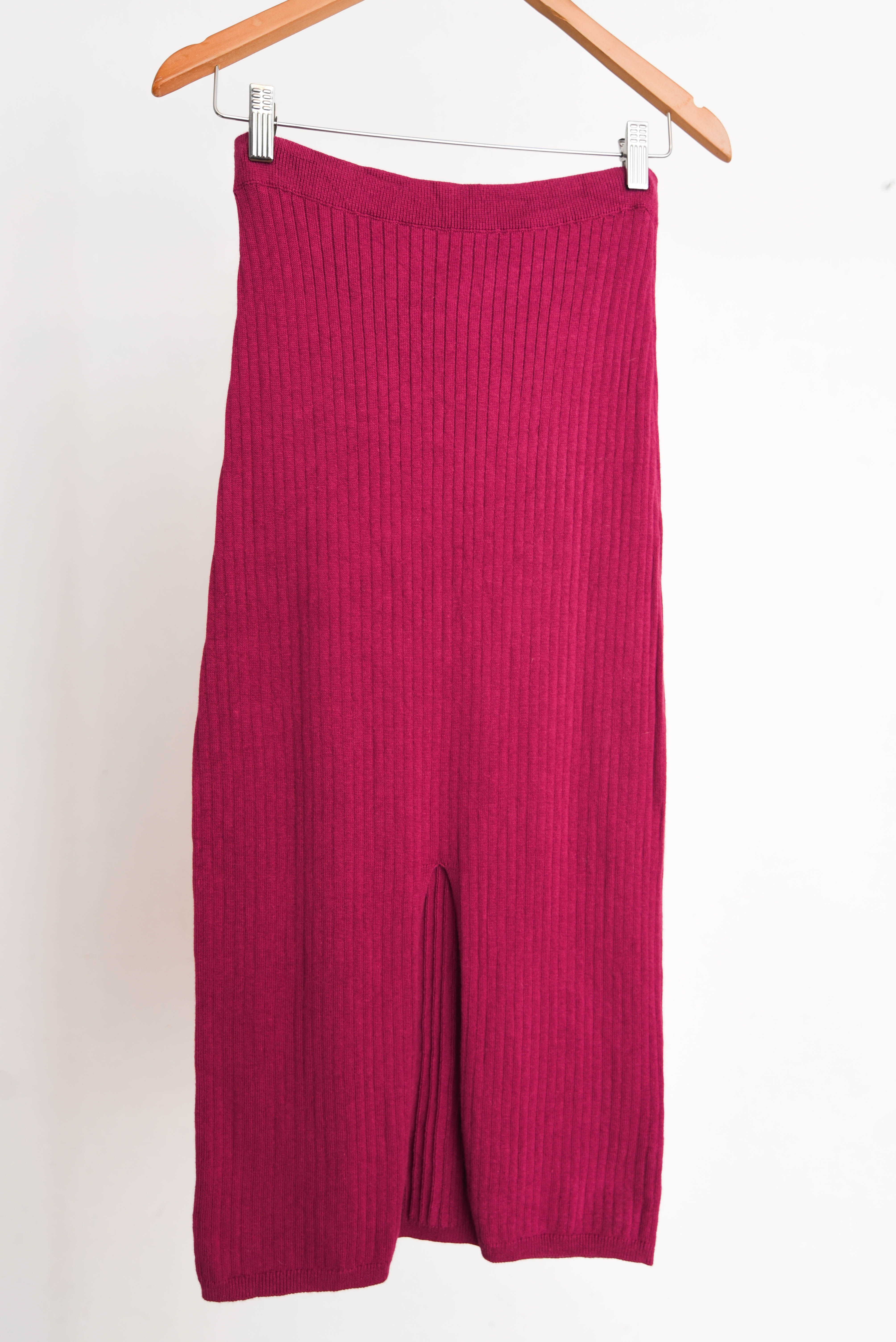 Falda rosa acanalada Free People