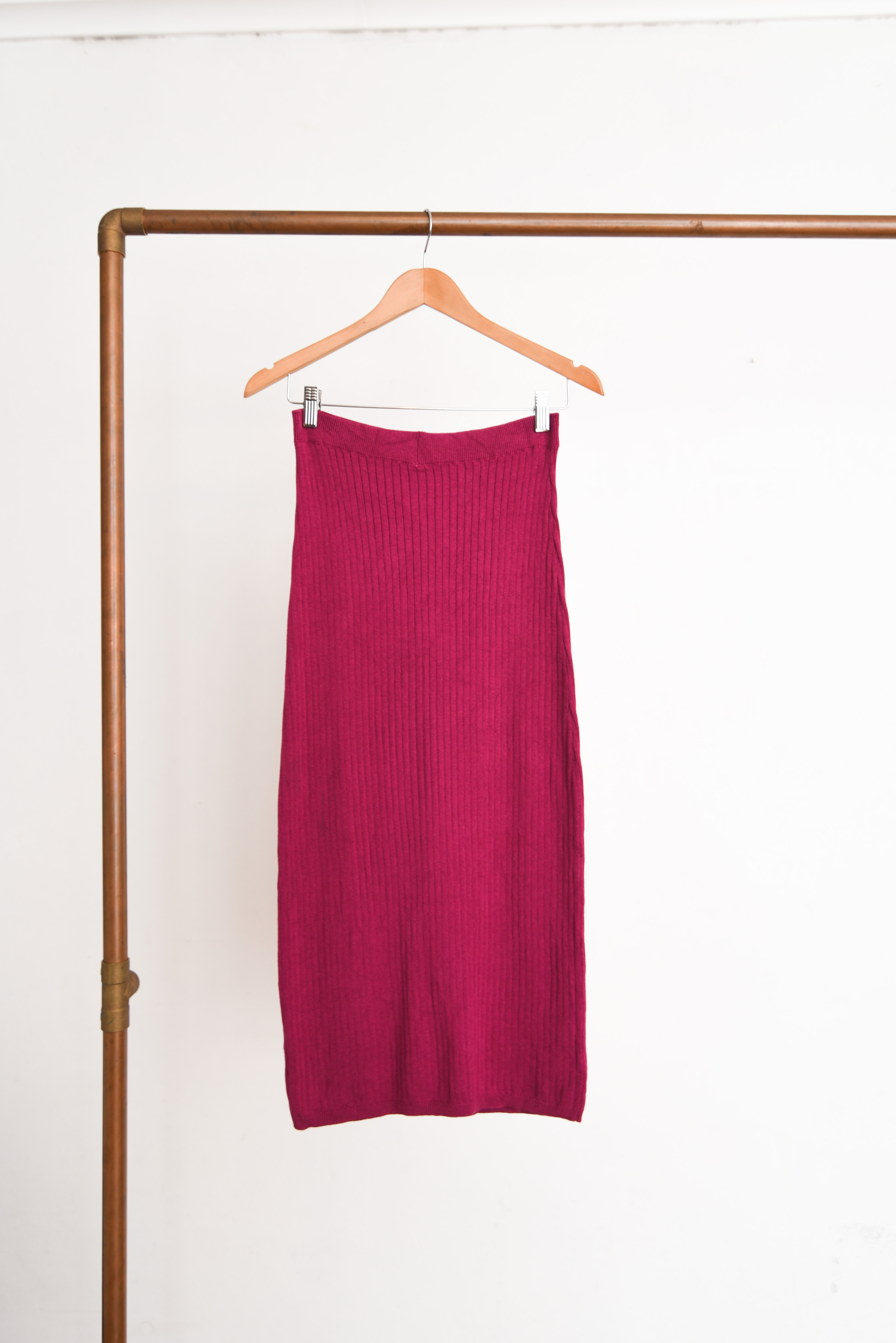 Falda rosa acanalada Free People