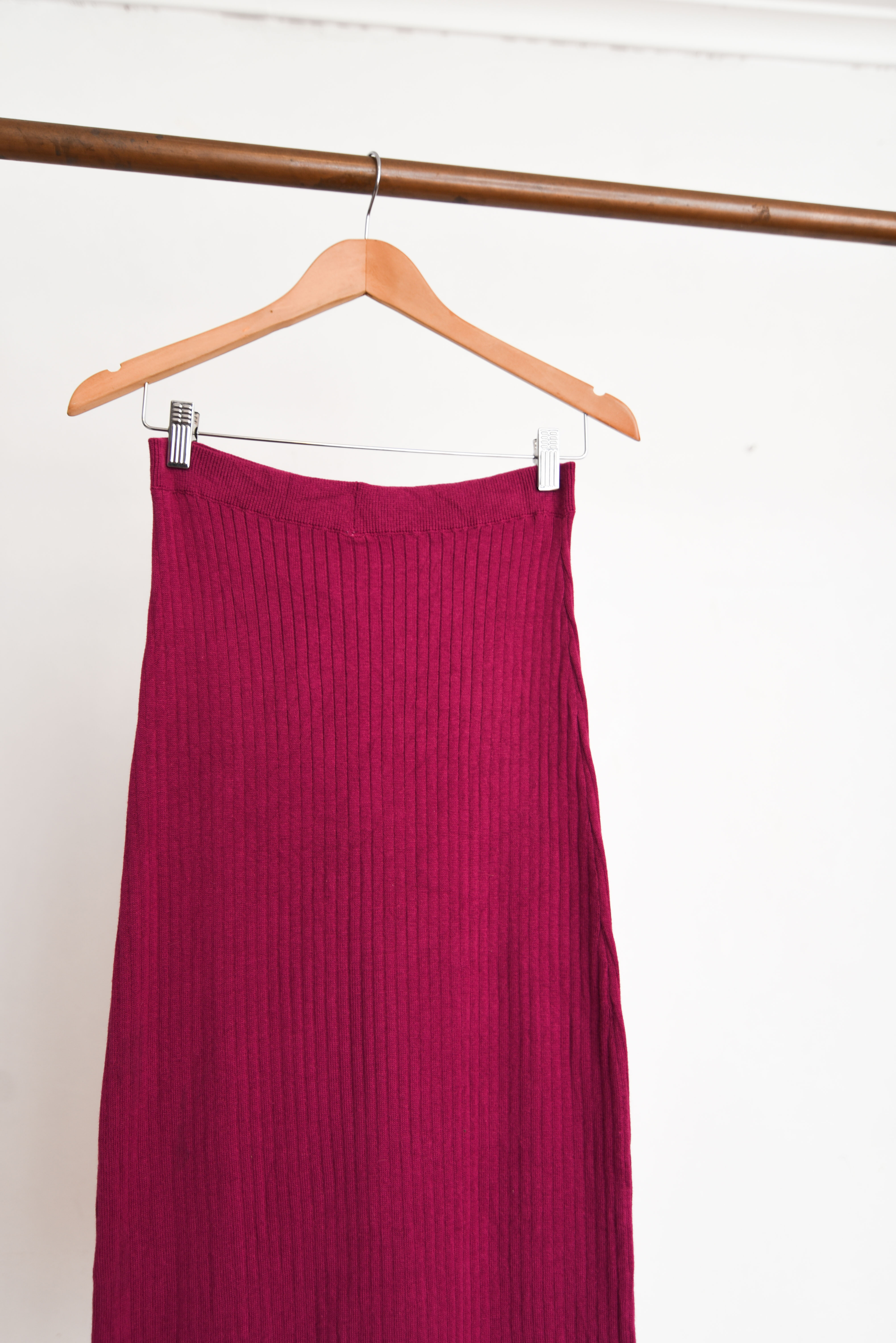 Falda rosa acanalada Free People