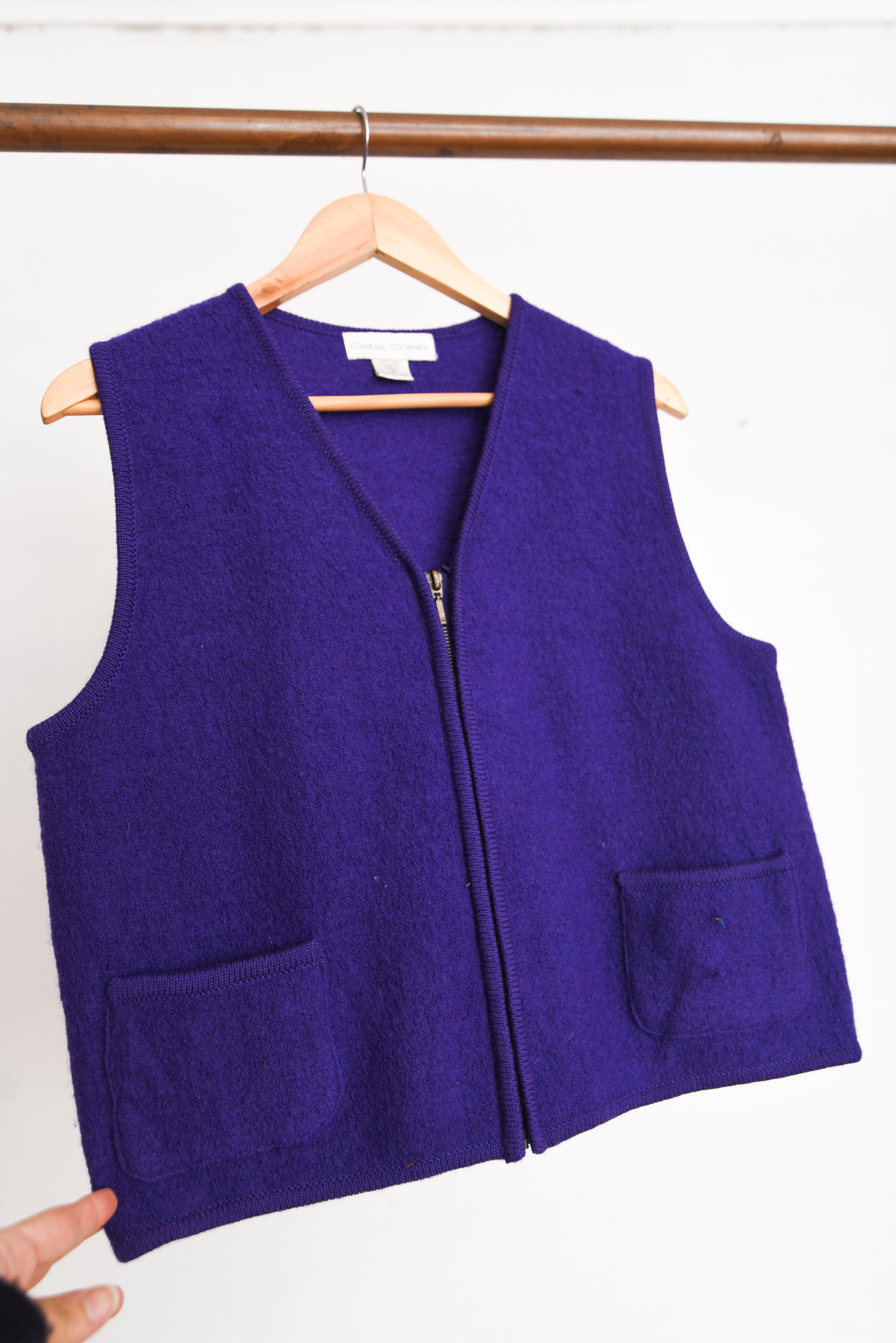 Sweater vest morado lana vintage