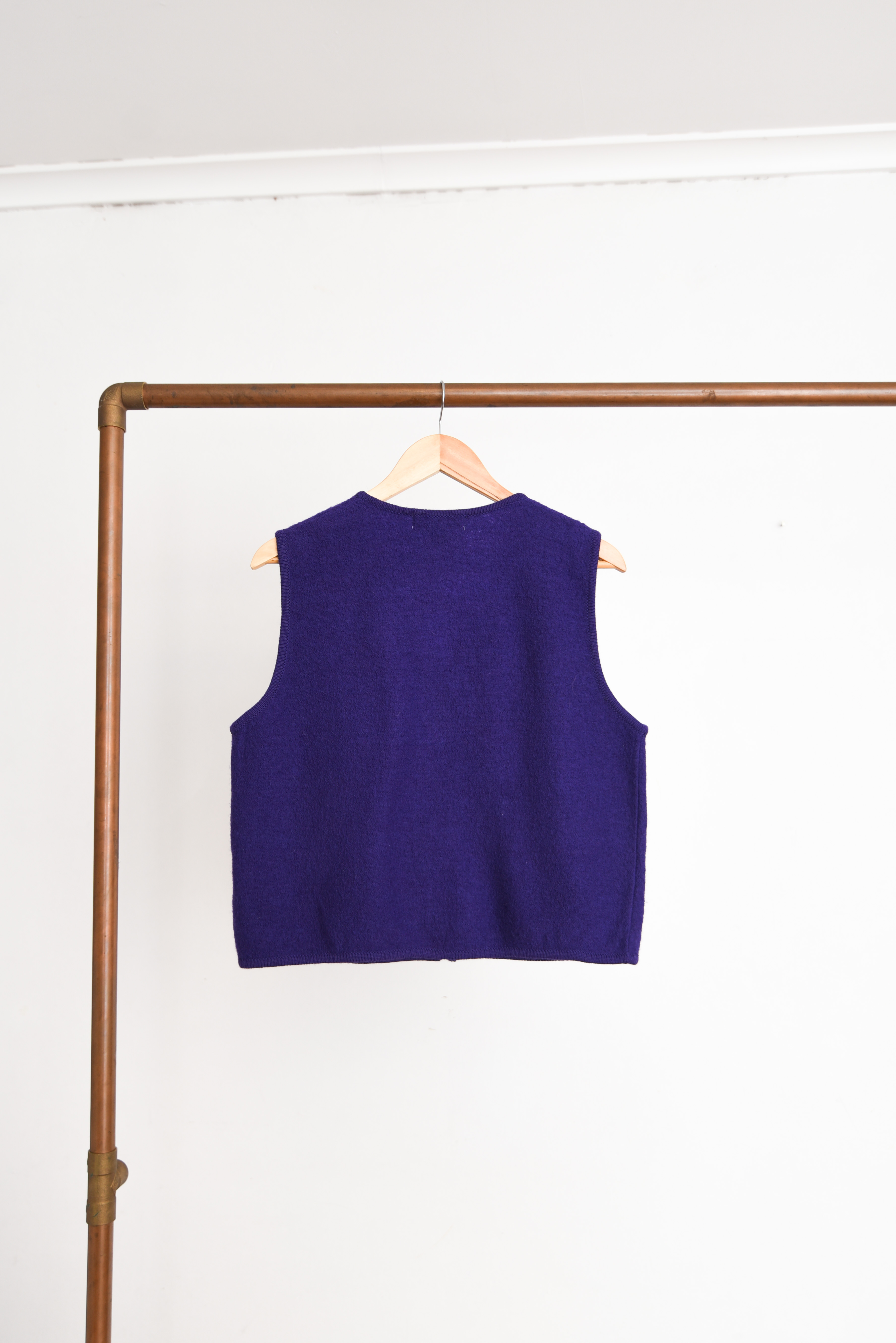 Sweater vest morado lana vintage