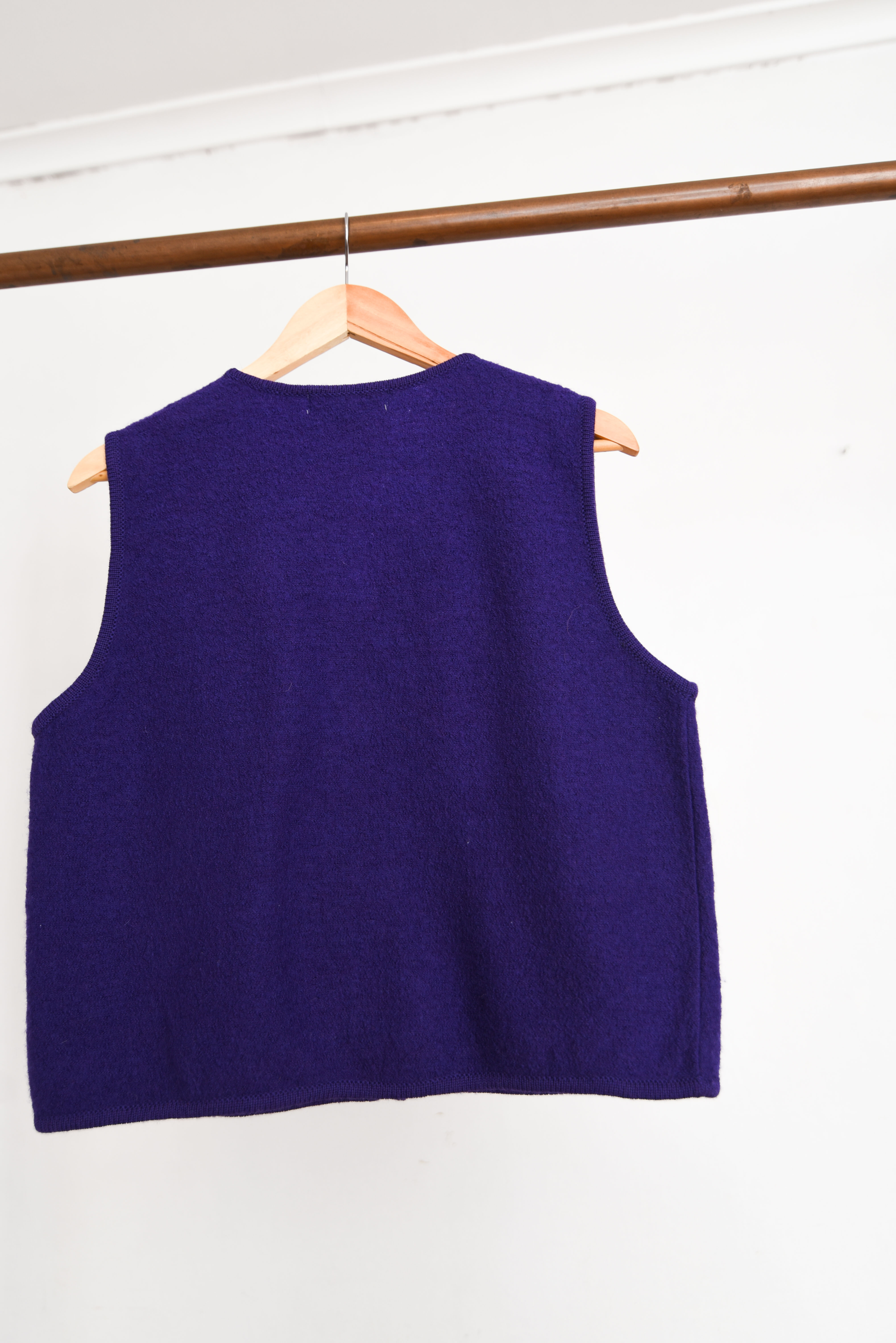 Sweater vest morado lana vintage