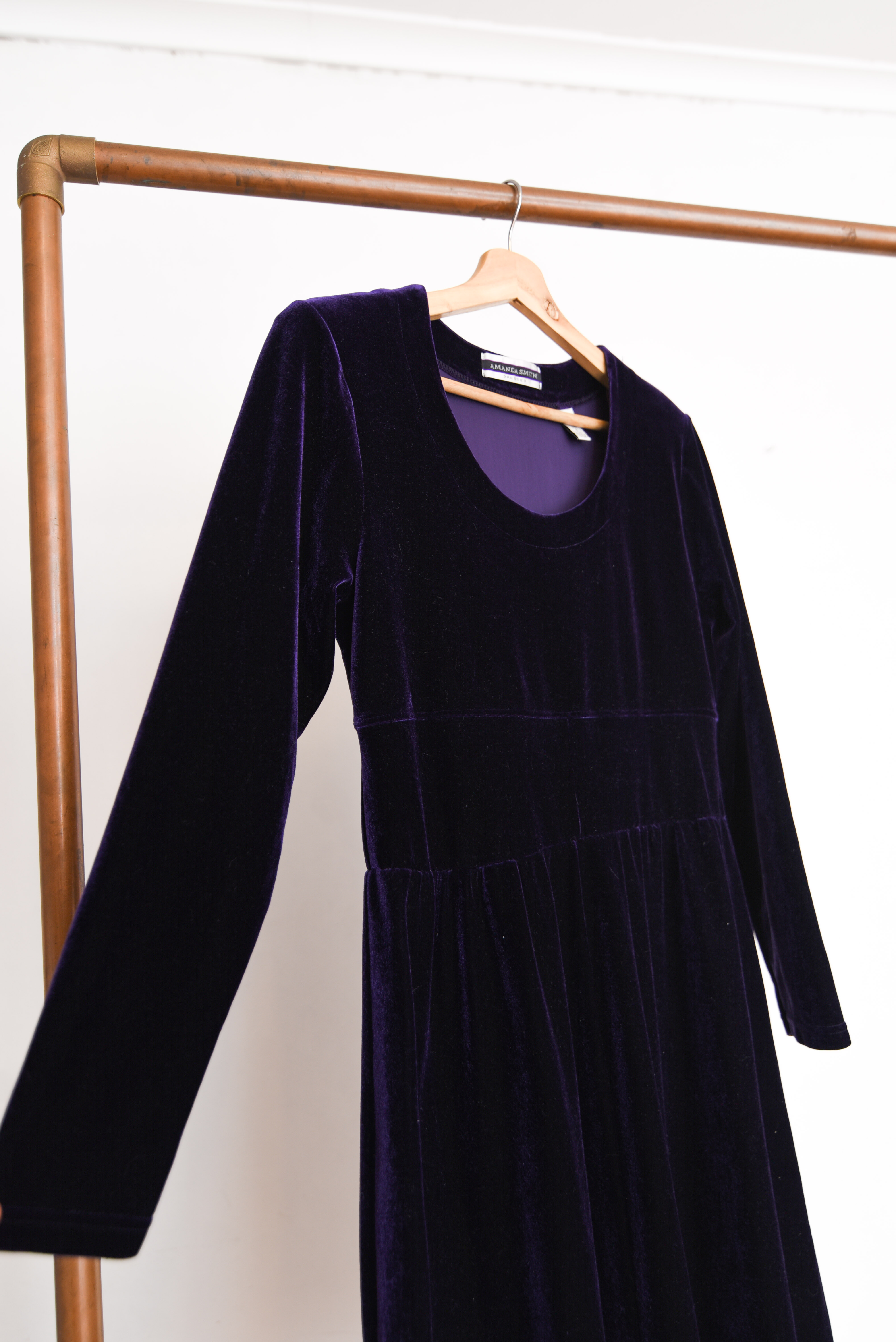 Vestido morado plush 90s