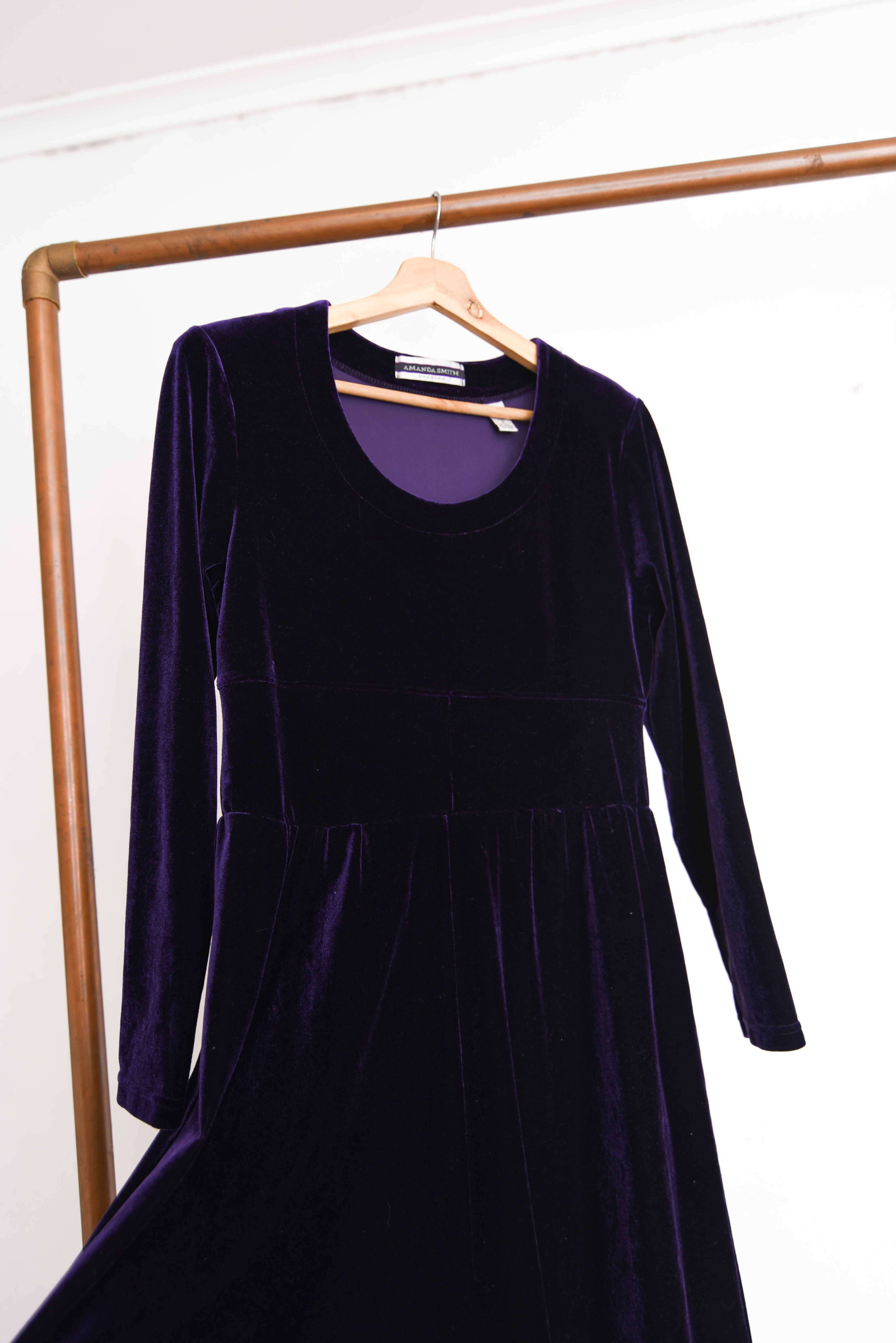 Vestido morado plush 90s
