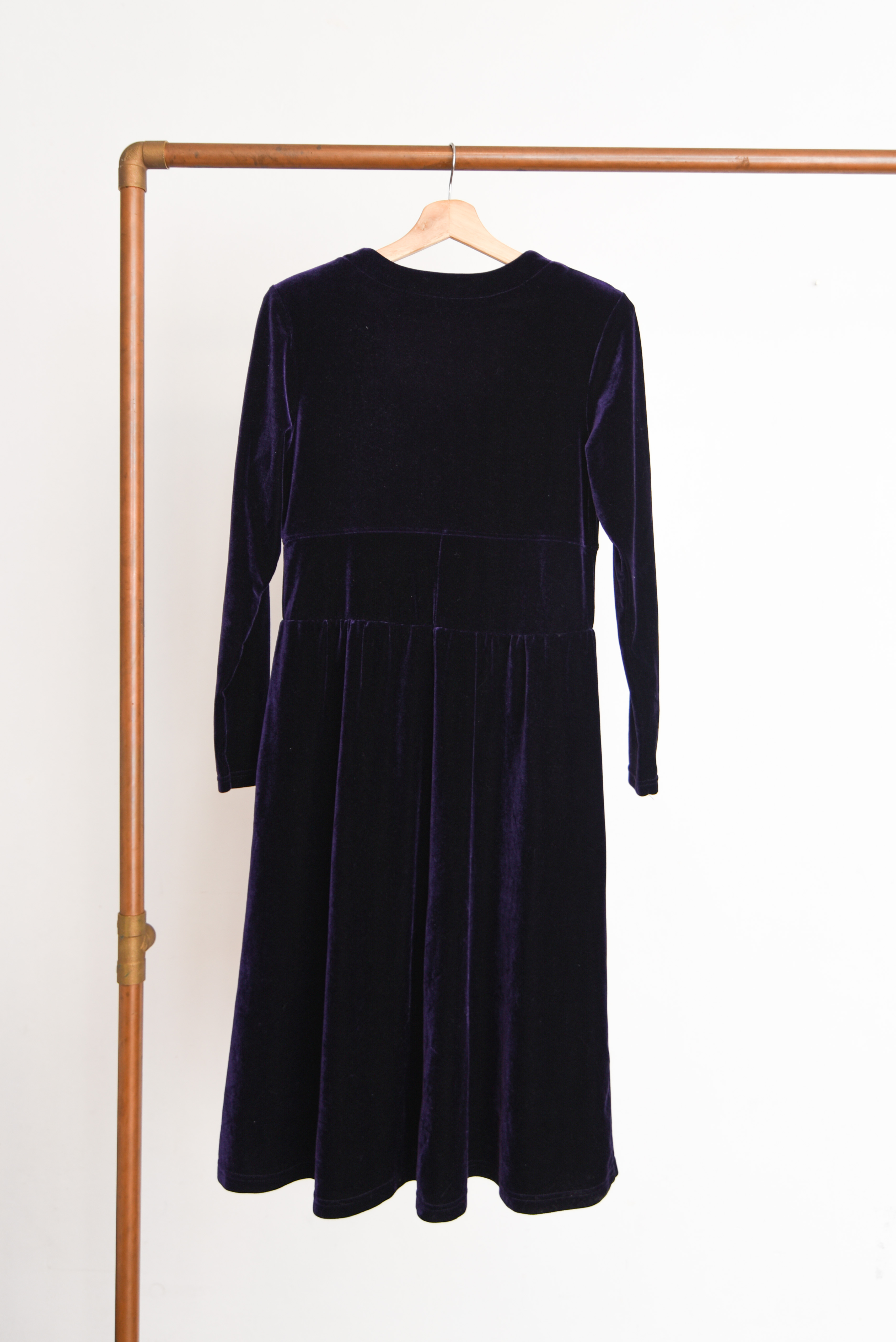 Vestido morado plush 90s