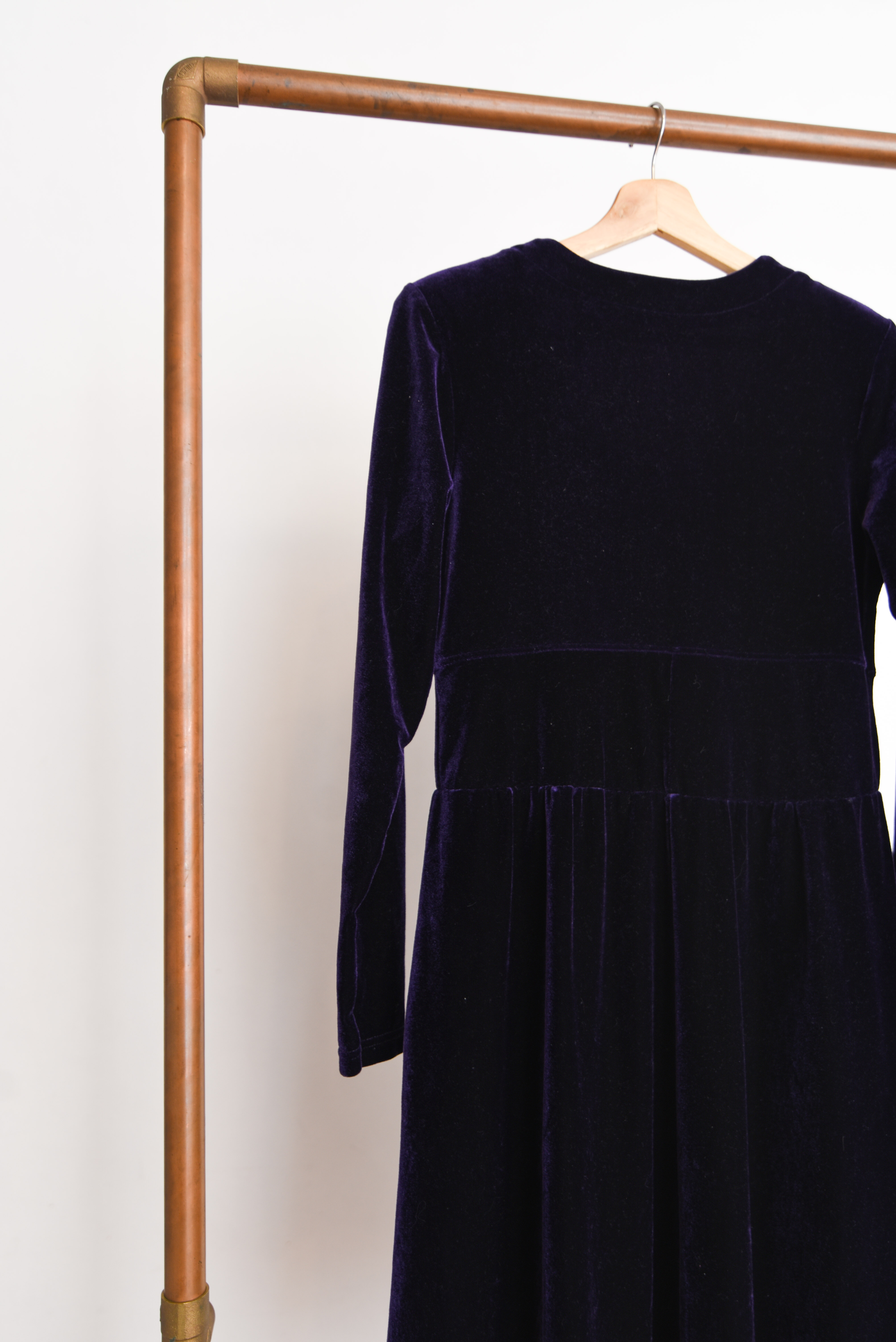 Vestido morado plush 90s