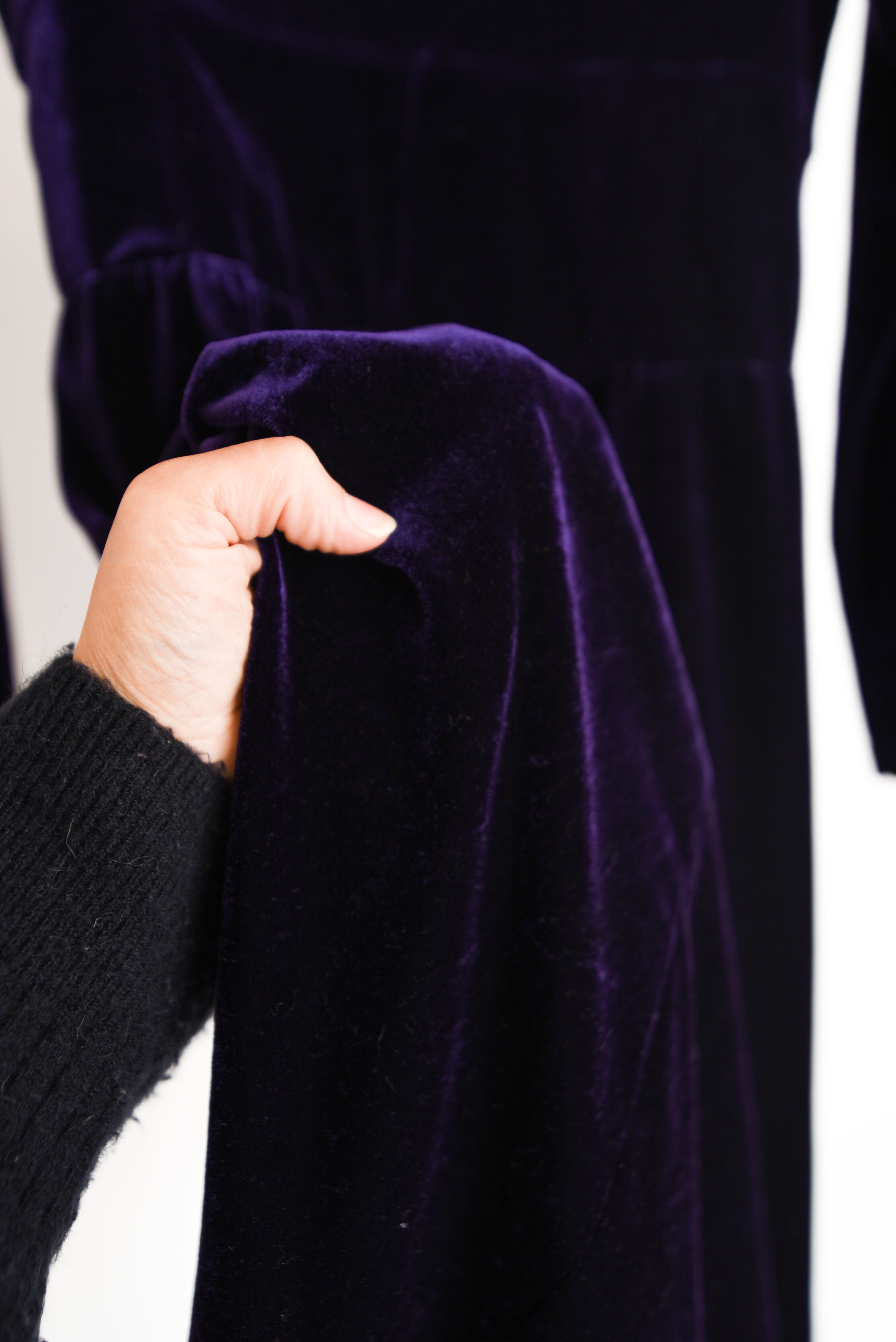 Vestido morado plush 90s