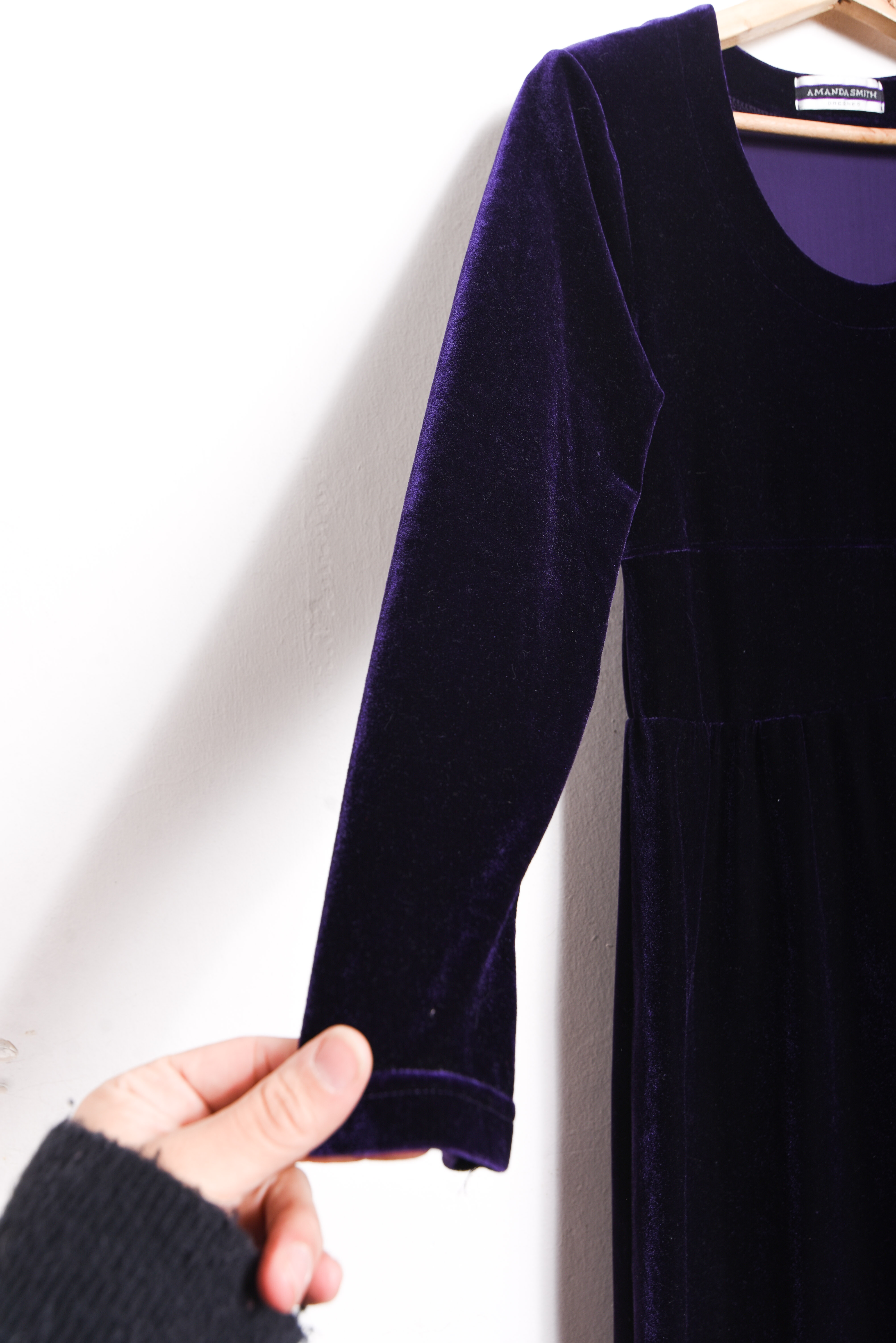 Vestido morado plush 90s
