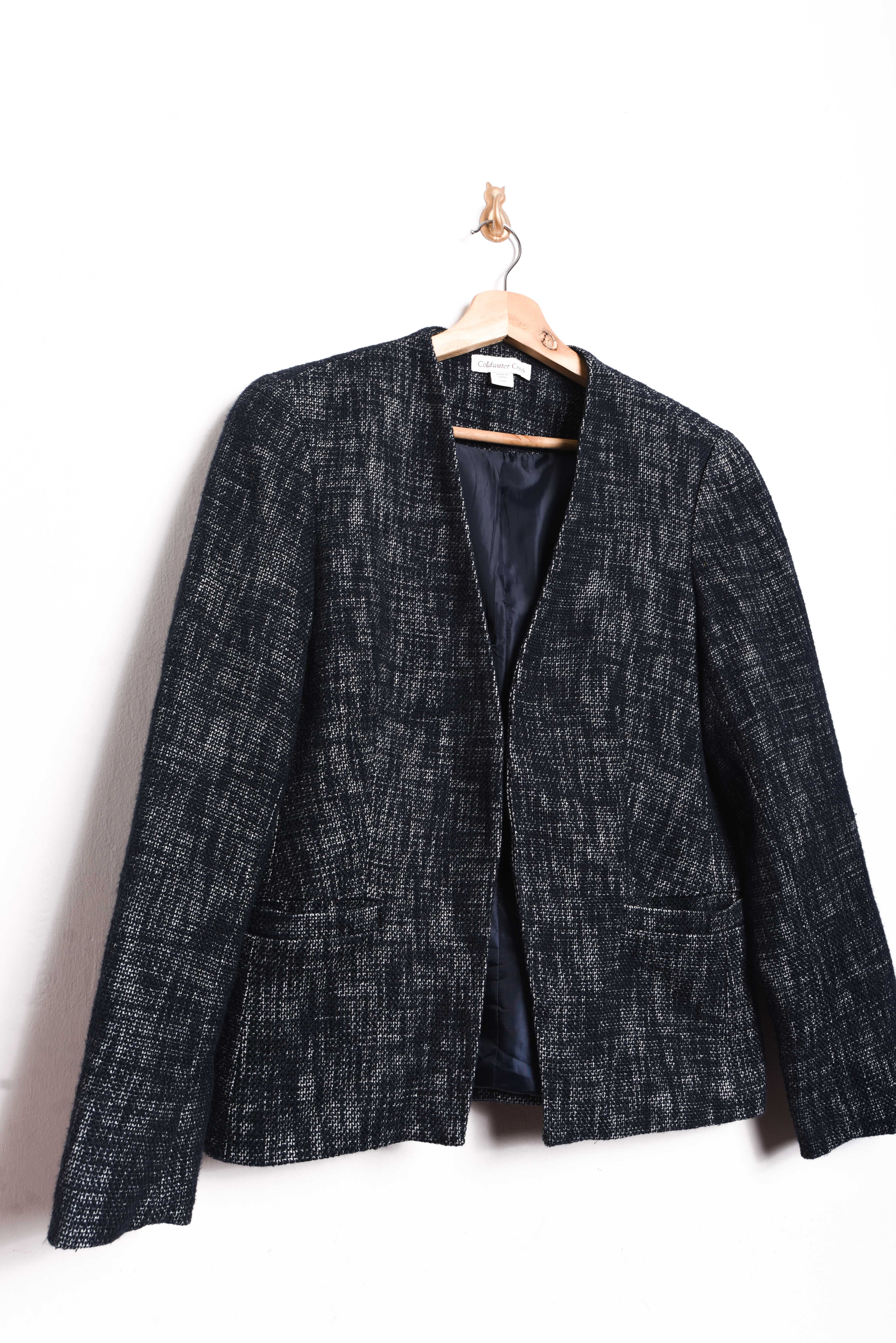 Chaqueta azul jaspeada