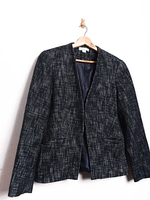 Chaqueta azul jaspeada