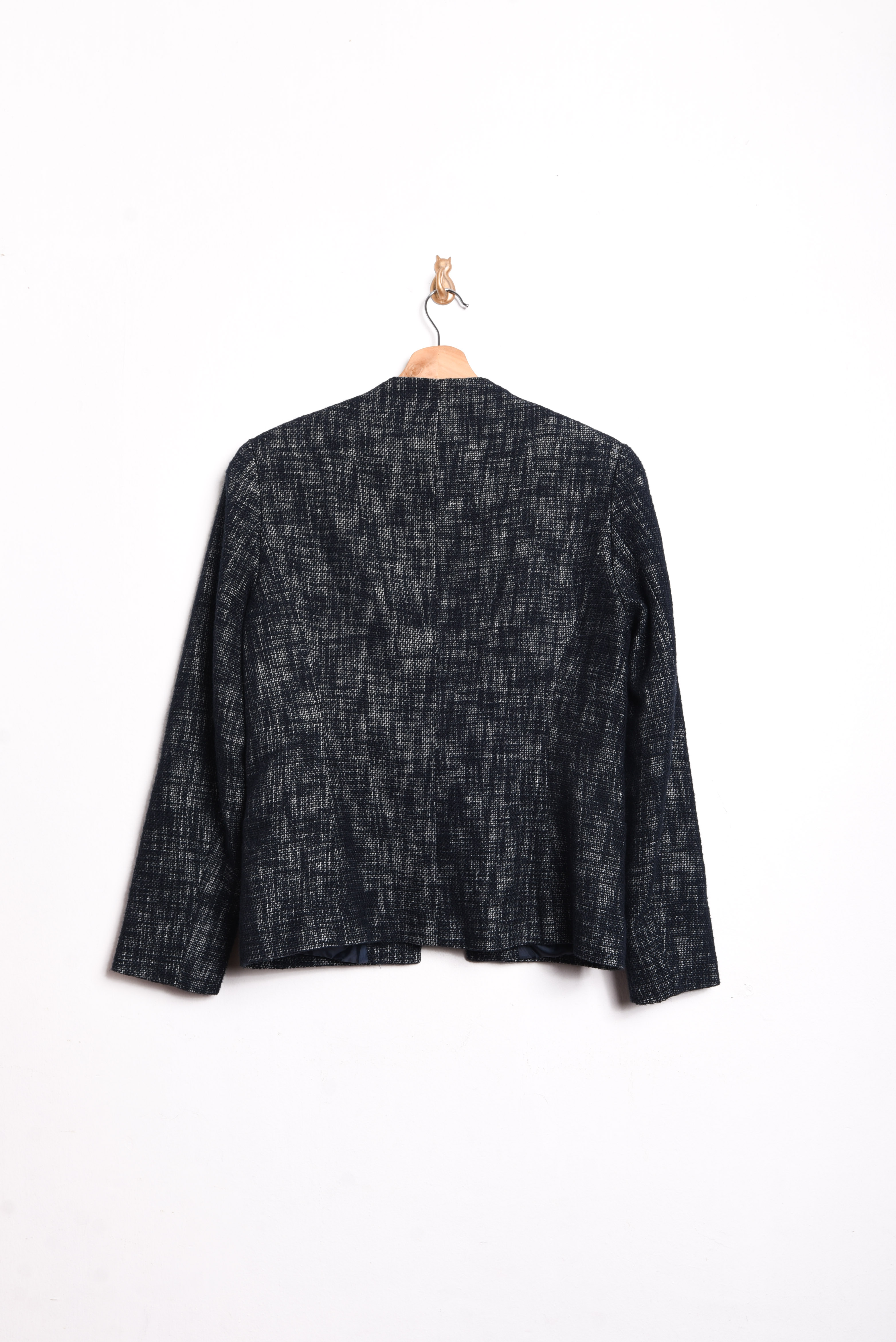 Chaqueta azul jaspeada