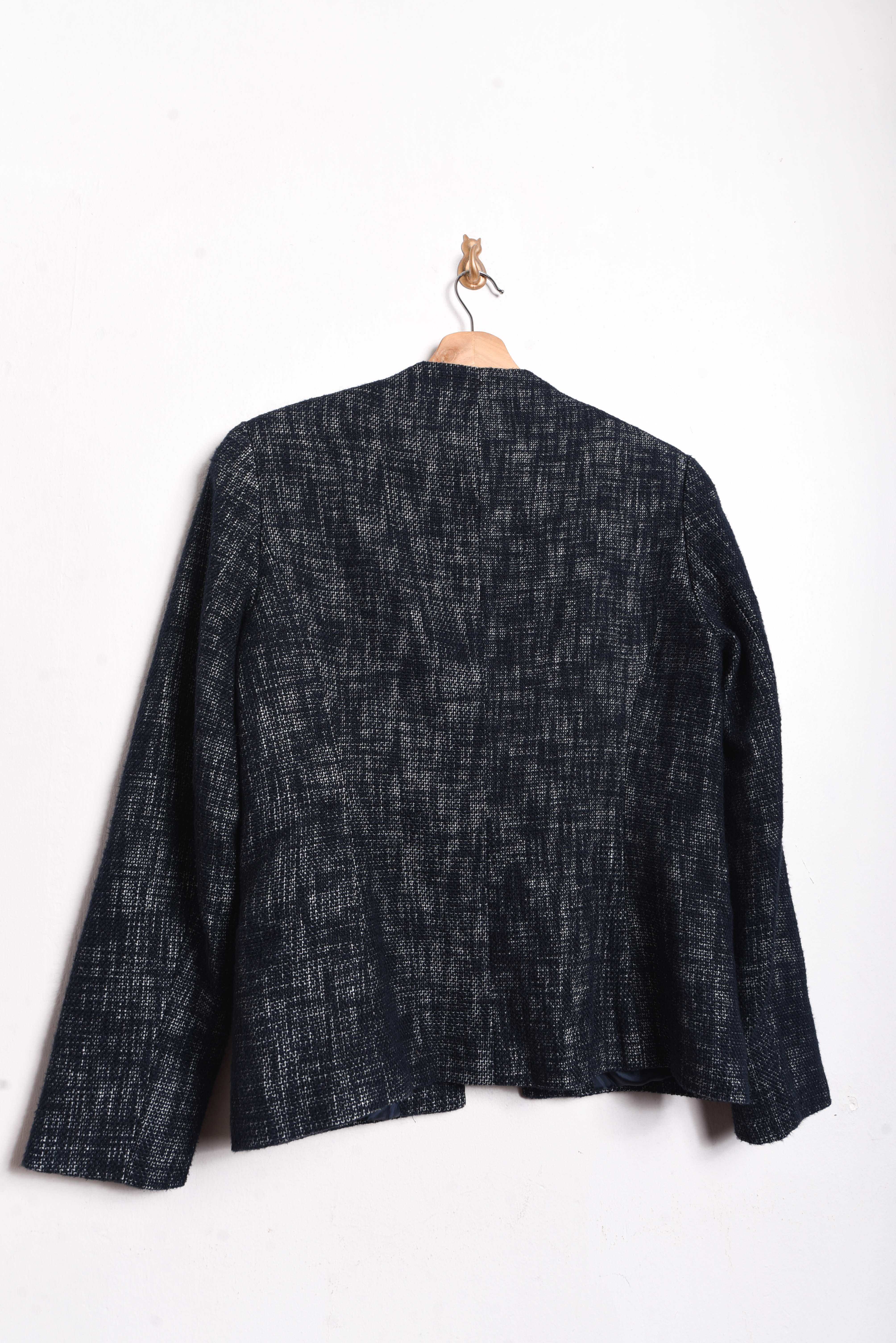 Chaqueta azul jaspeada