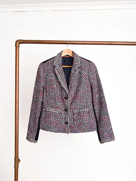 Blazer azul tweed formal