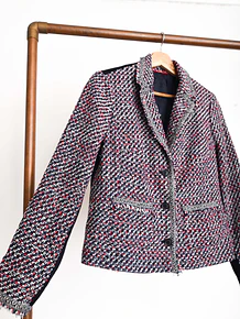 Blazer azul tweed formal