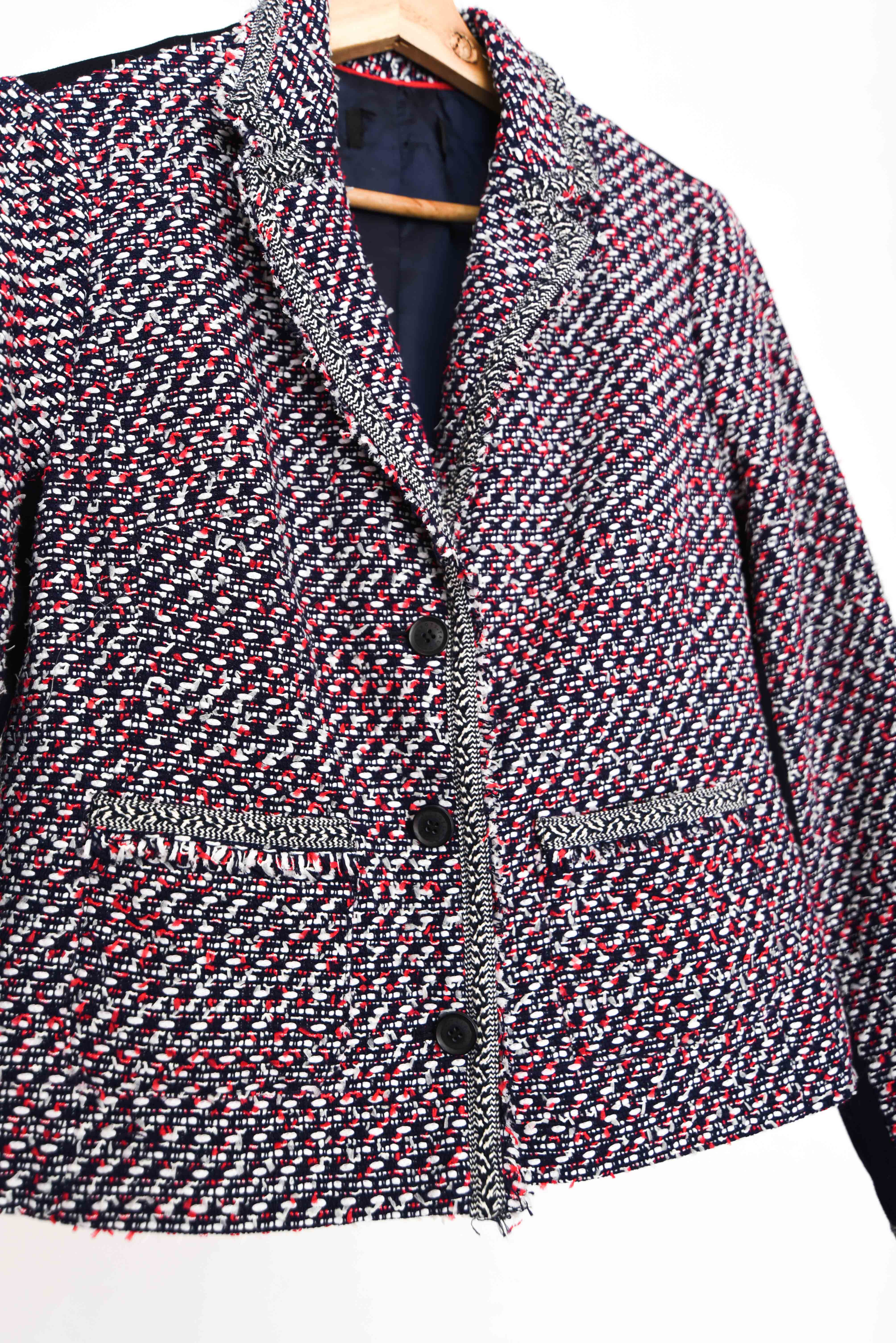Blazer azul tweed formal