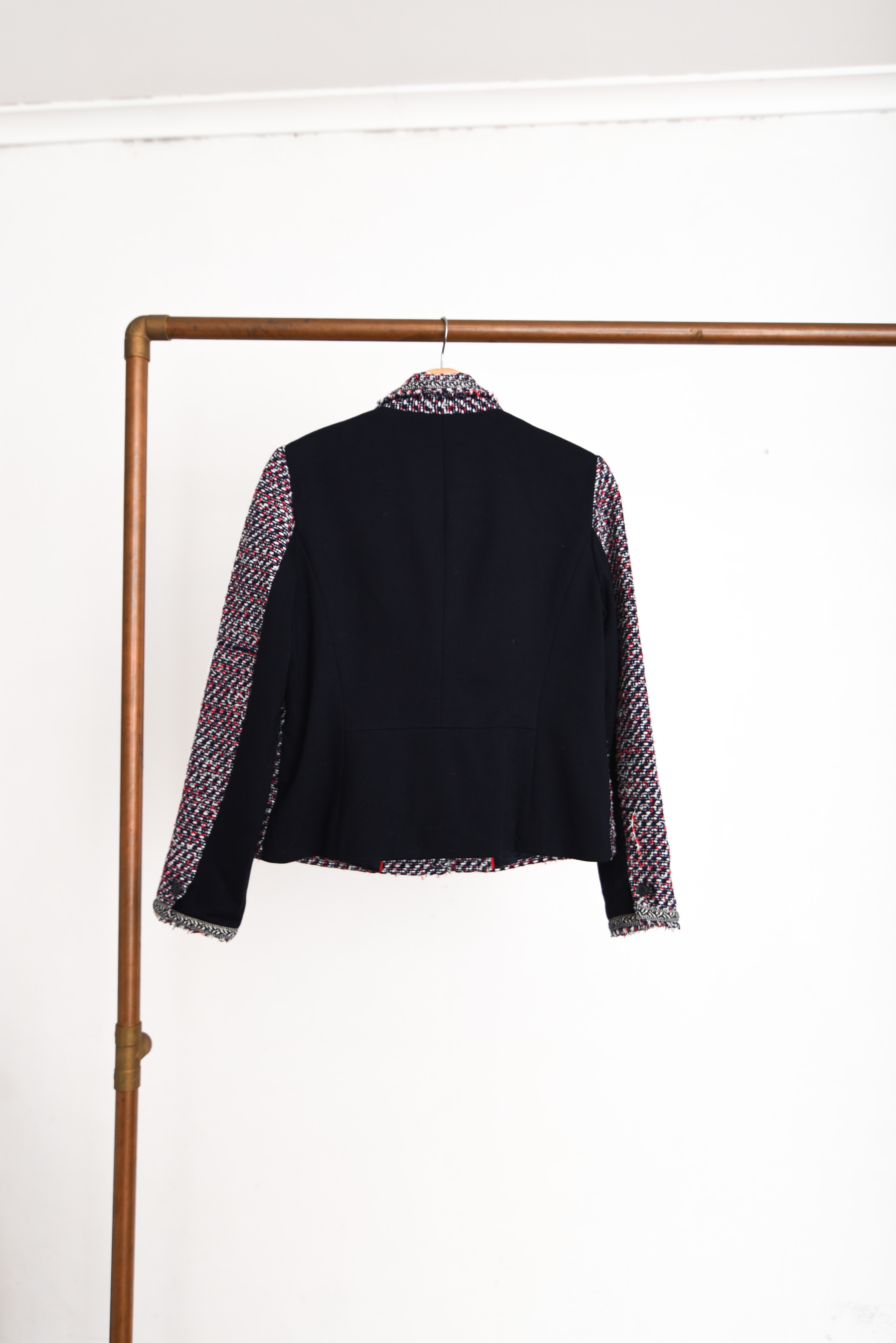 Blazer azul tweed formal