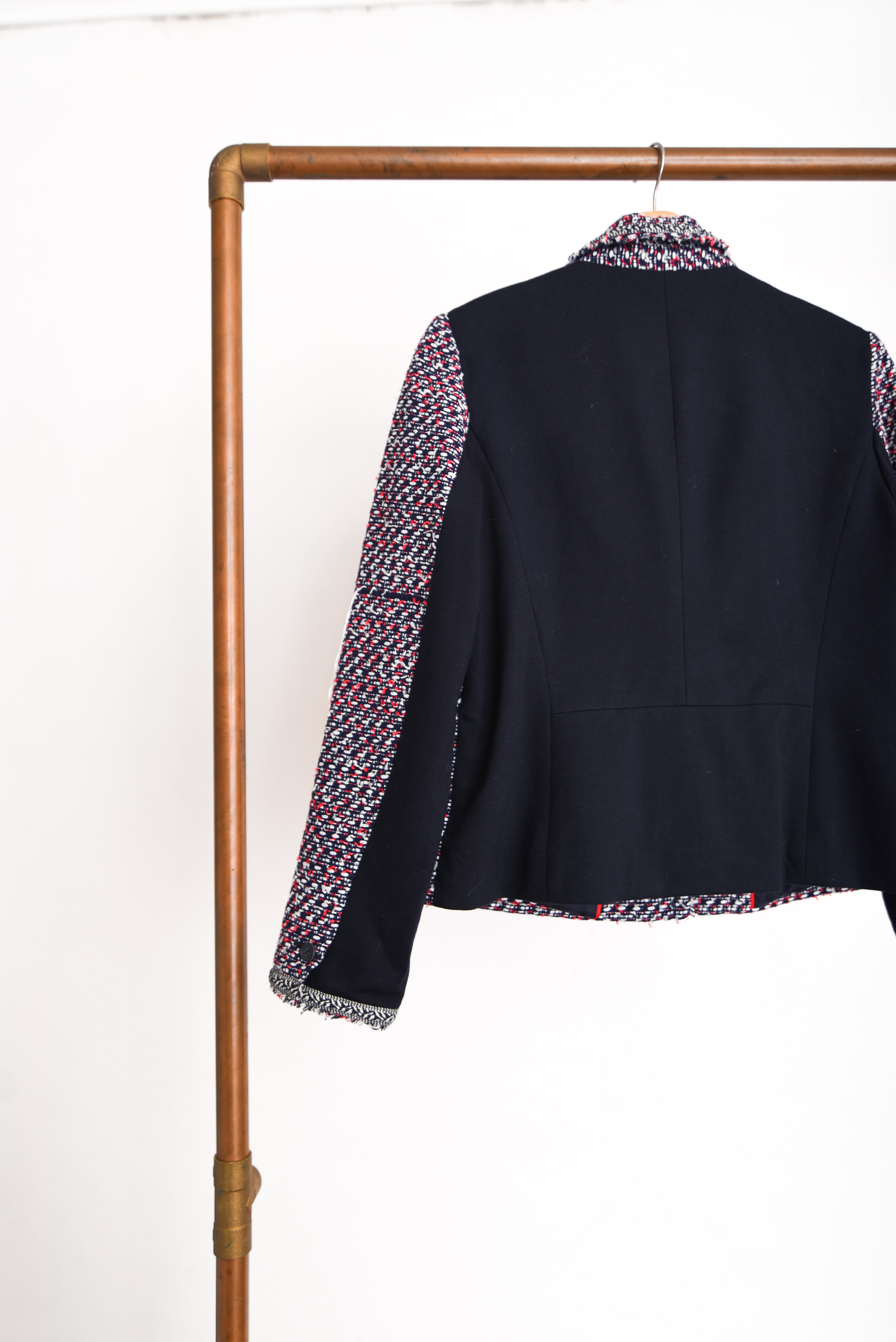 Blazer azul tweed formal