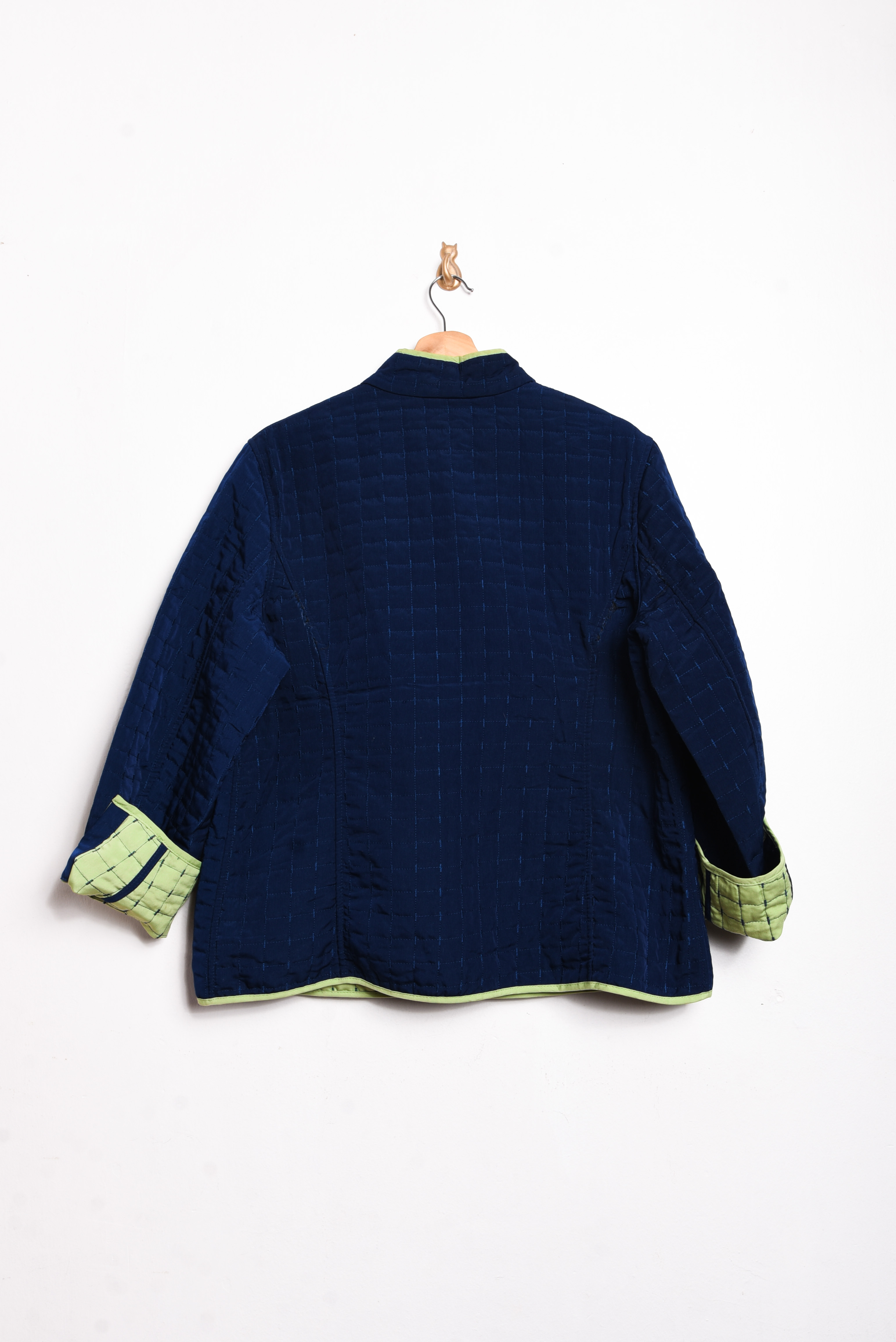 Chaqueta azul green quilted reversible