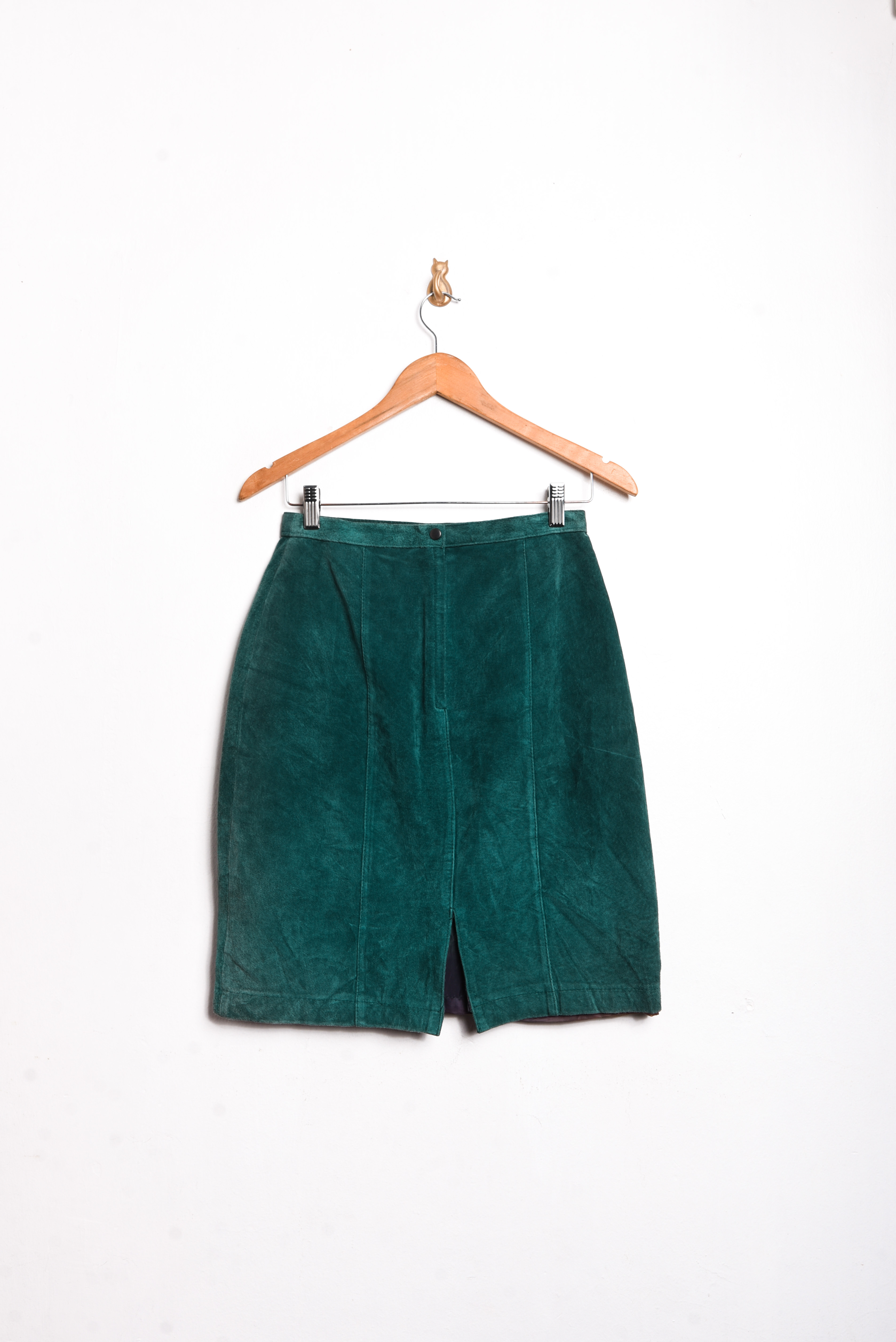 Falda turquesa gamuza vintage