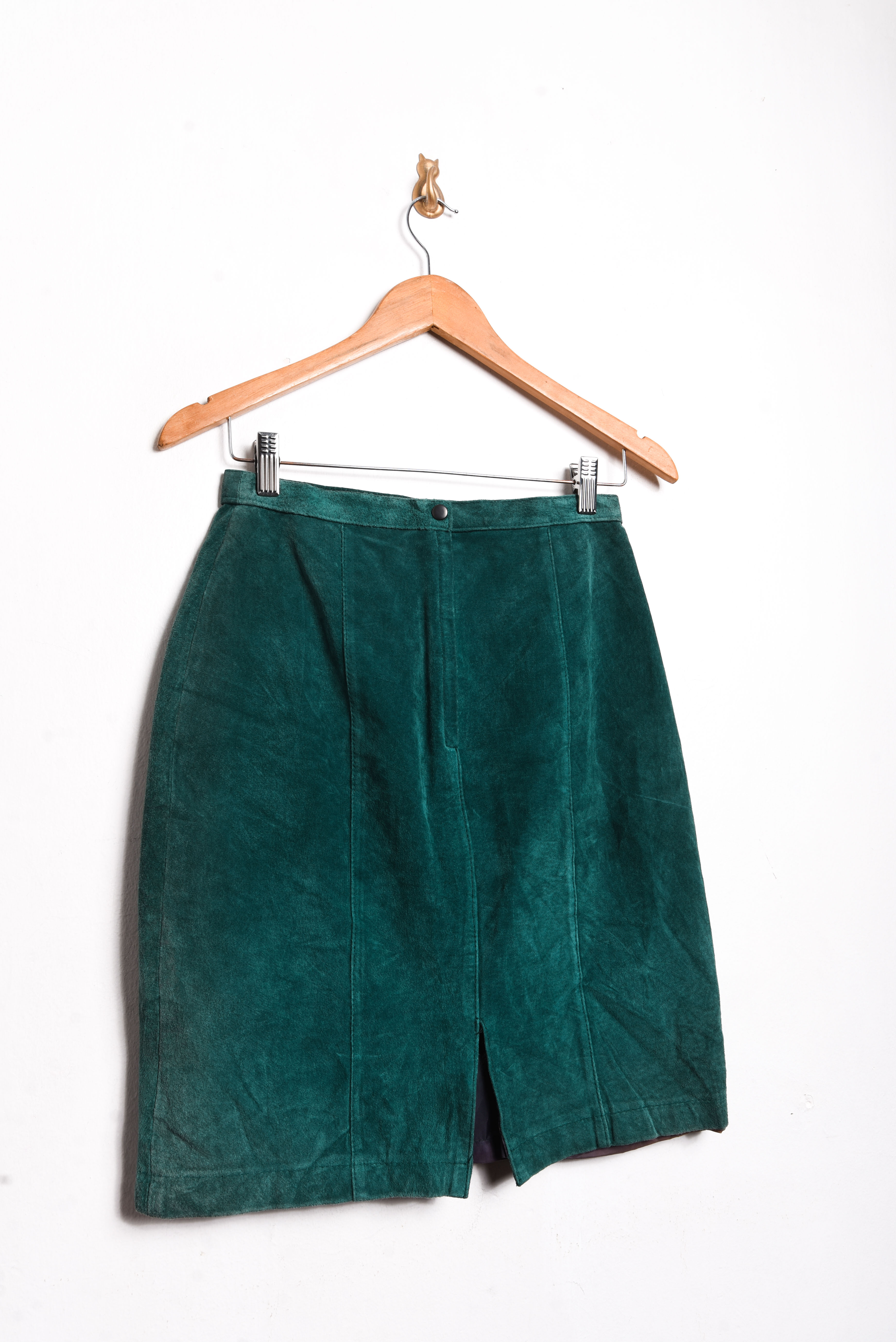 Falda turquesa gamuza vintage