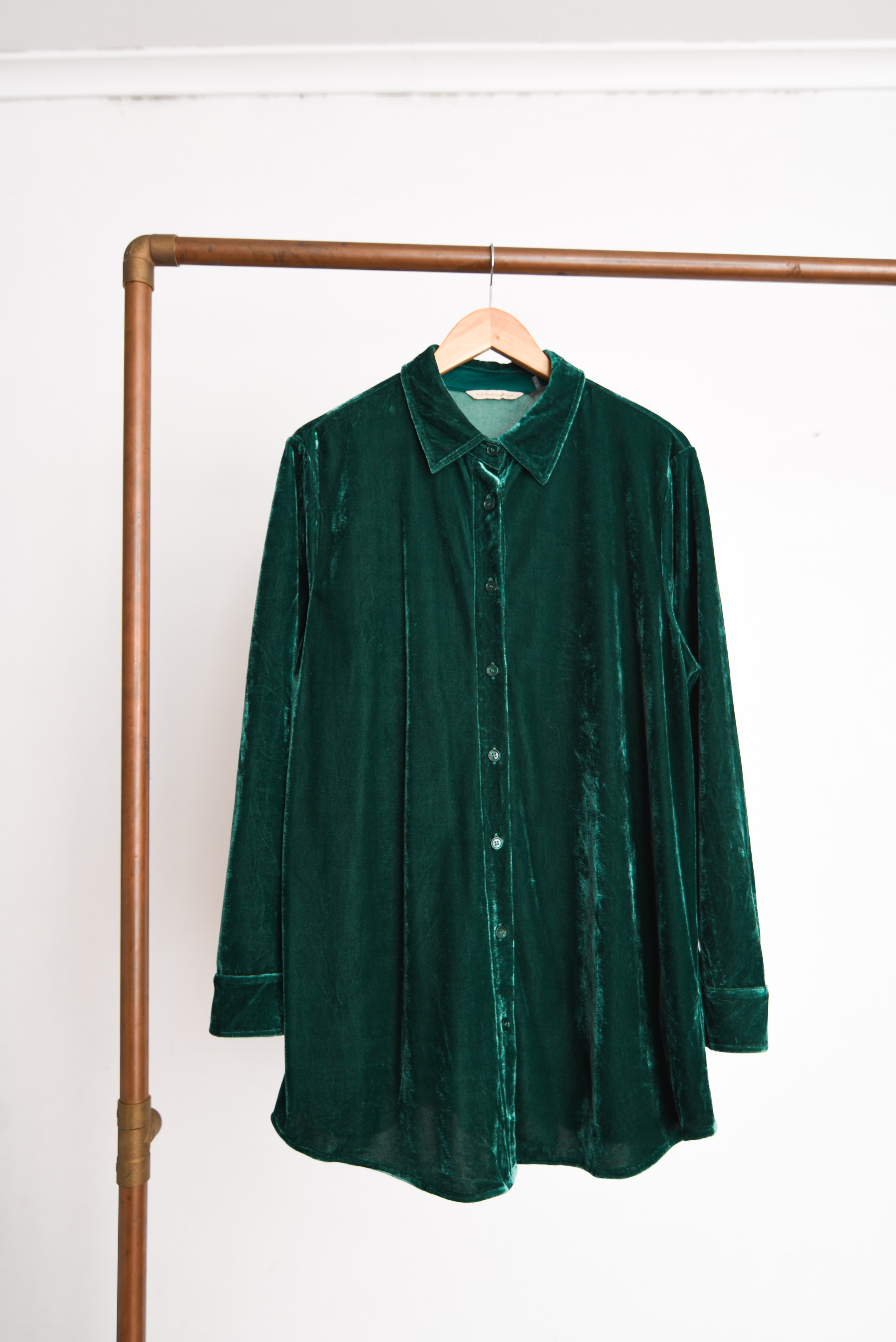 Camisa velvet green