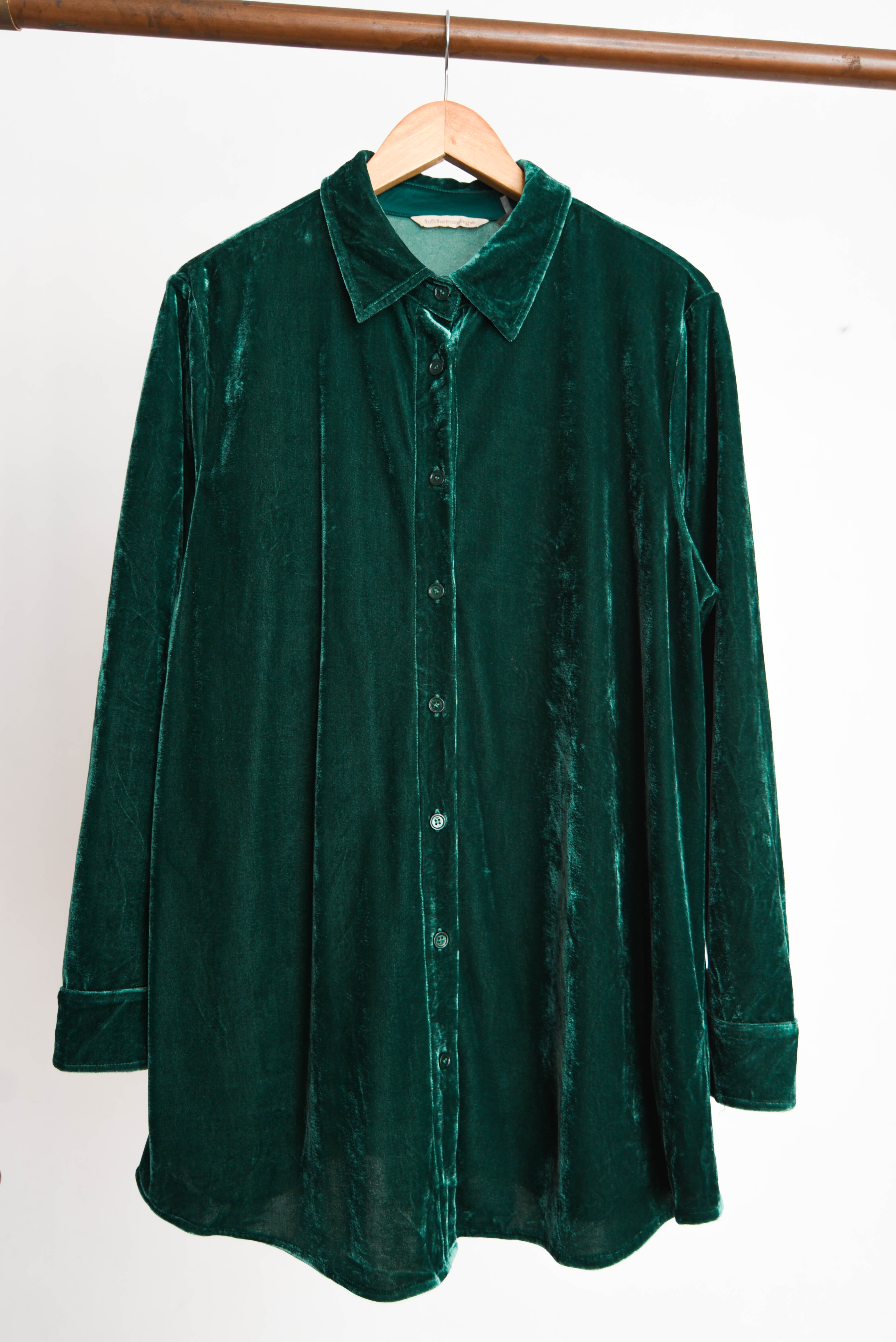 Camisa velvet green