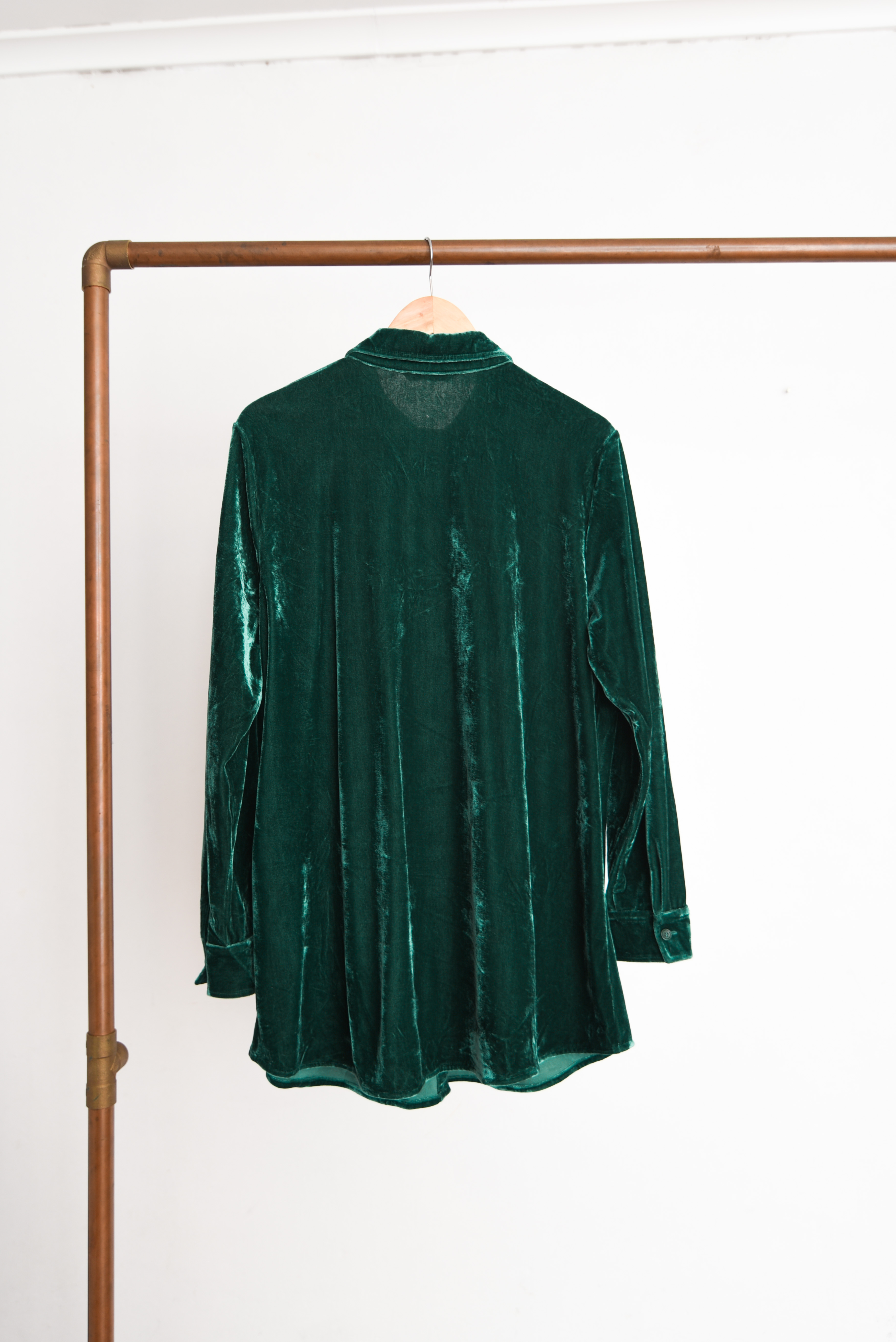 Camisa velvet green