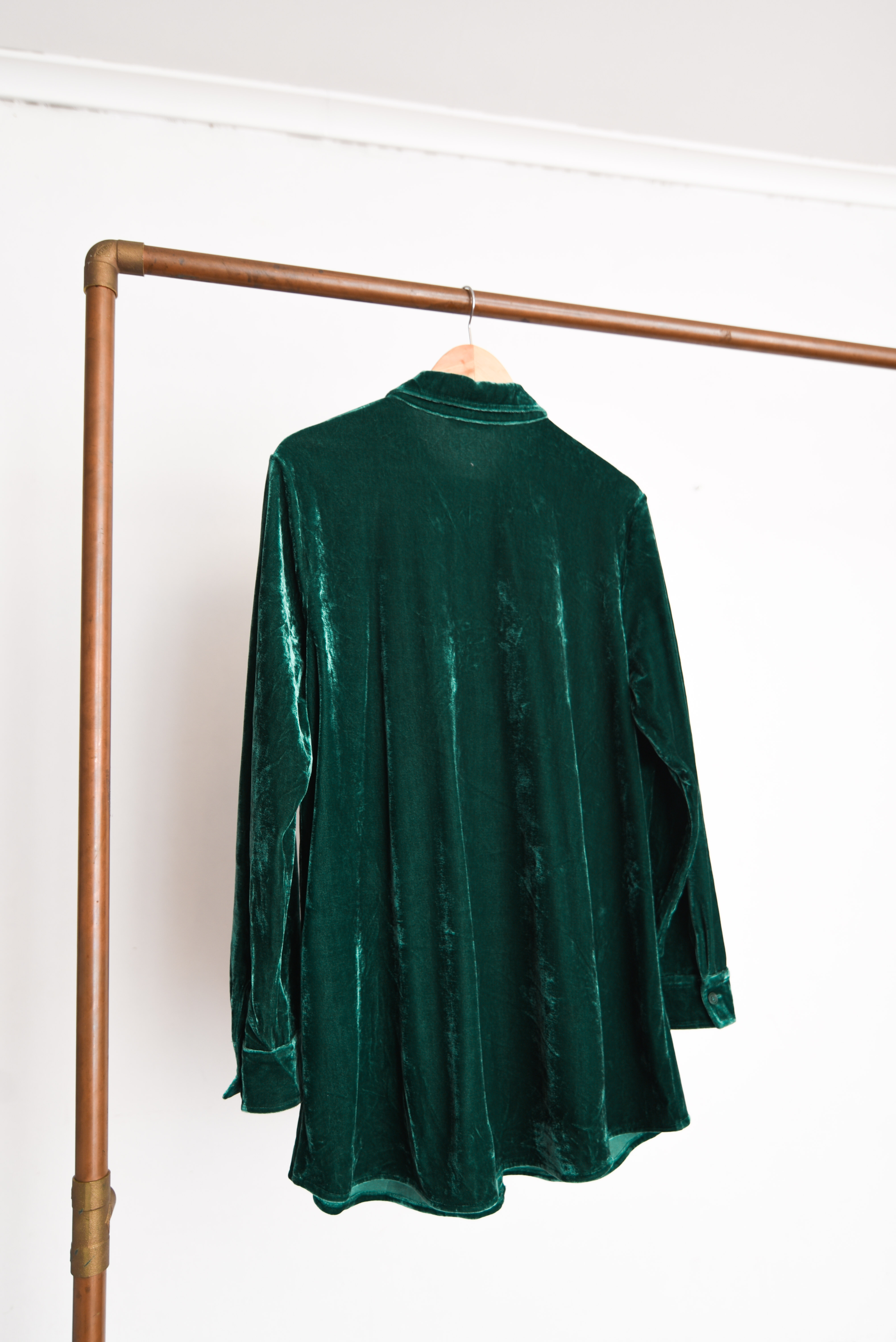 Camisa velvet green