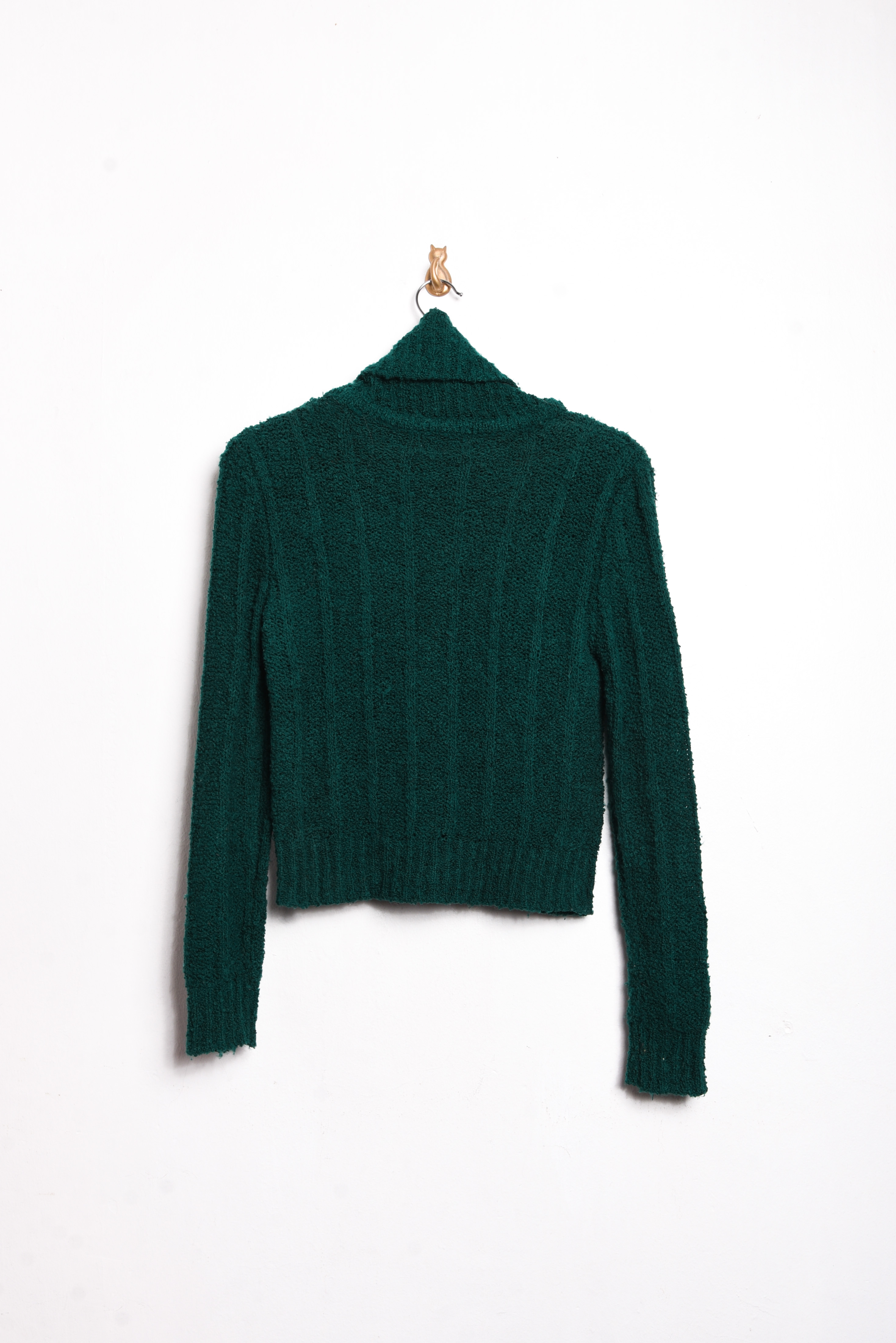 Chaleco turtleneck vintage green 70s