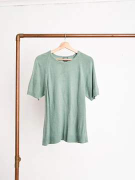 Top tejido verde vintage