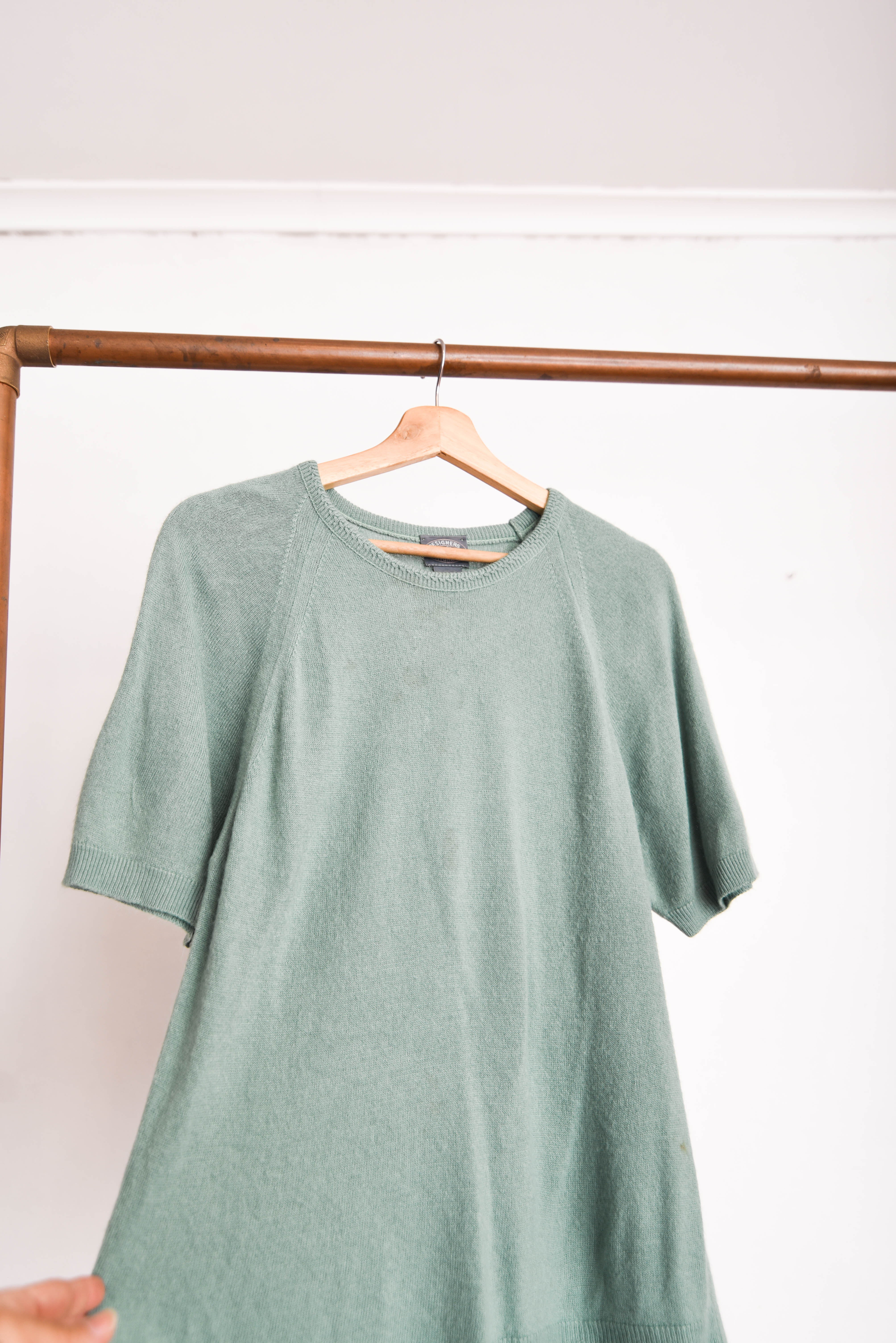 Top tejido verde vintage