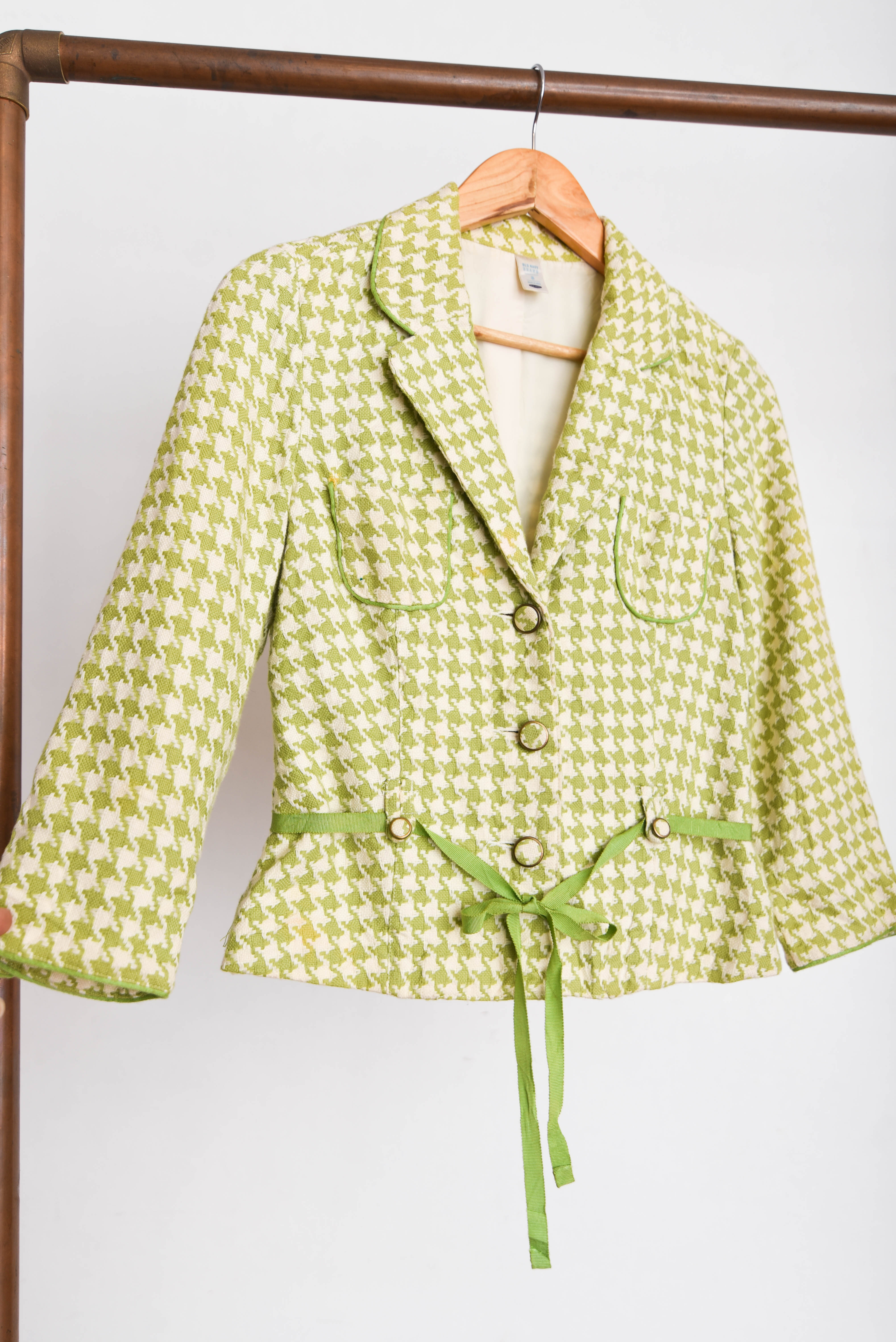 Blazer pata de gallo verde pastel 2005