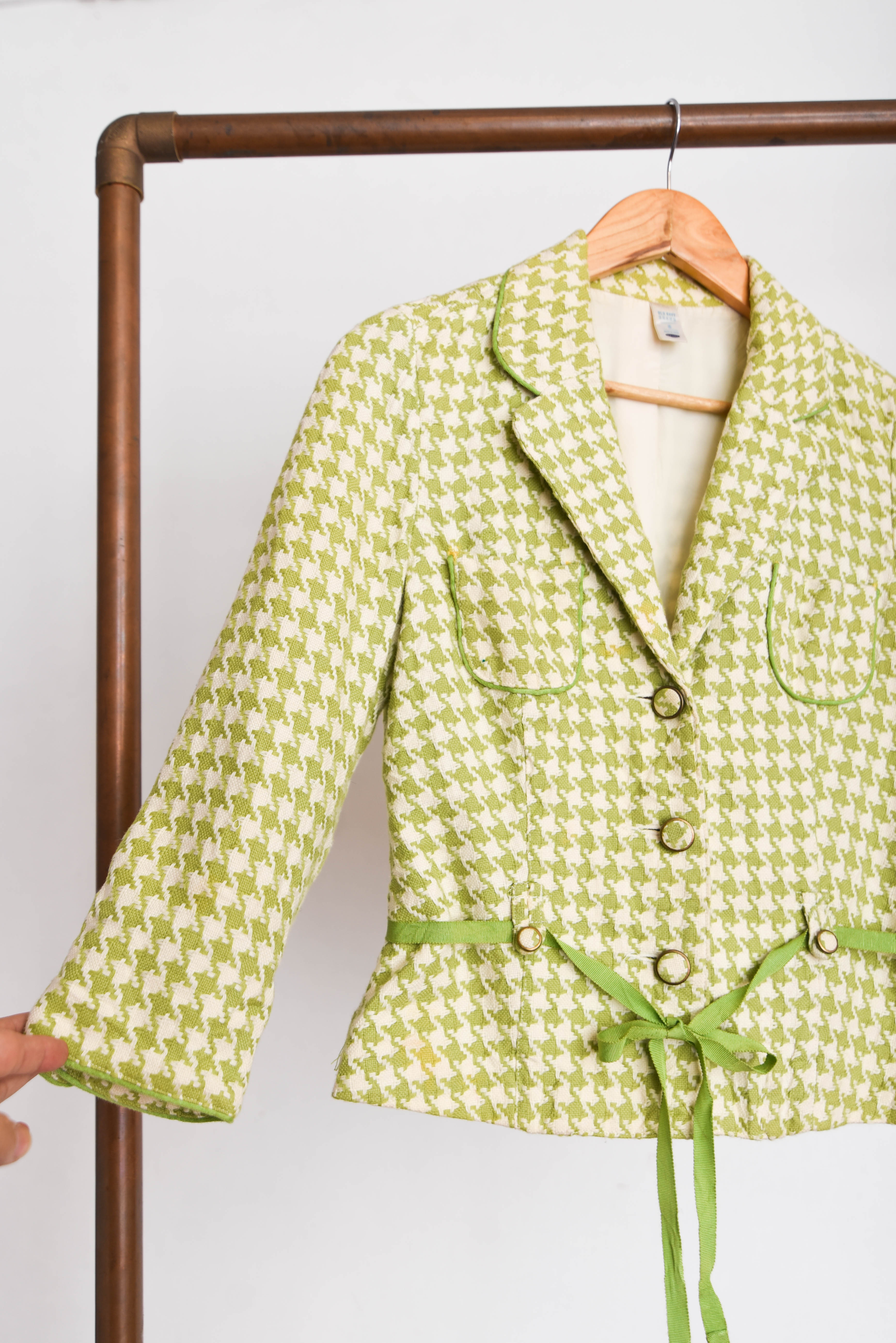 Blazer pata de gallo verde pastel 2005