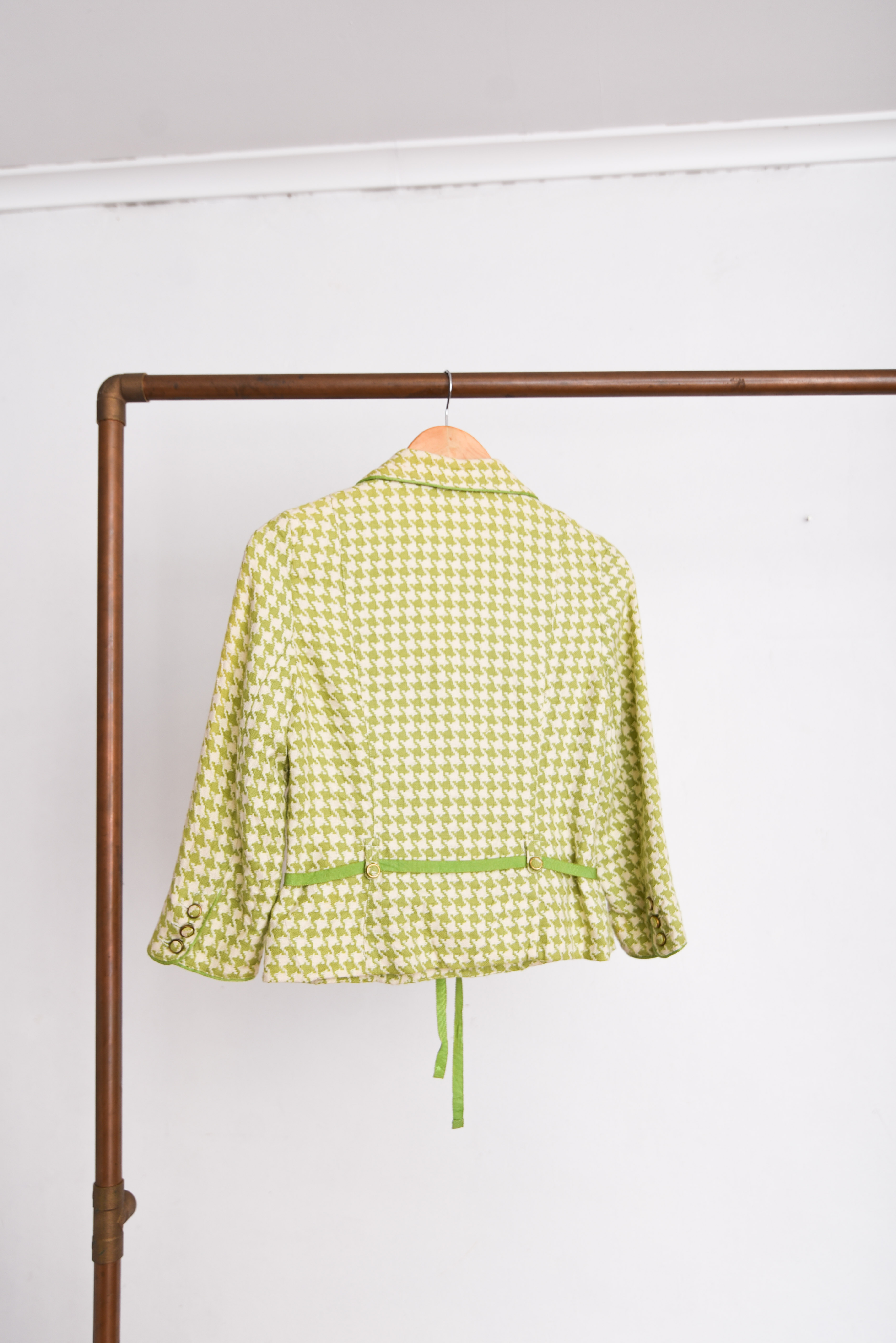 Blazer pata de gallo verde pastel 2005