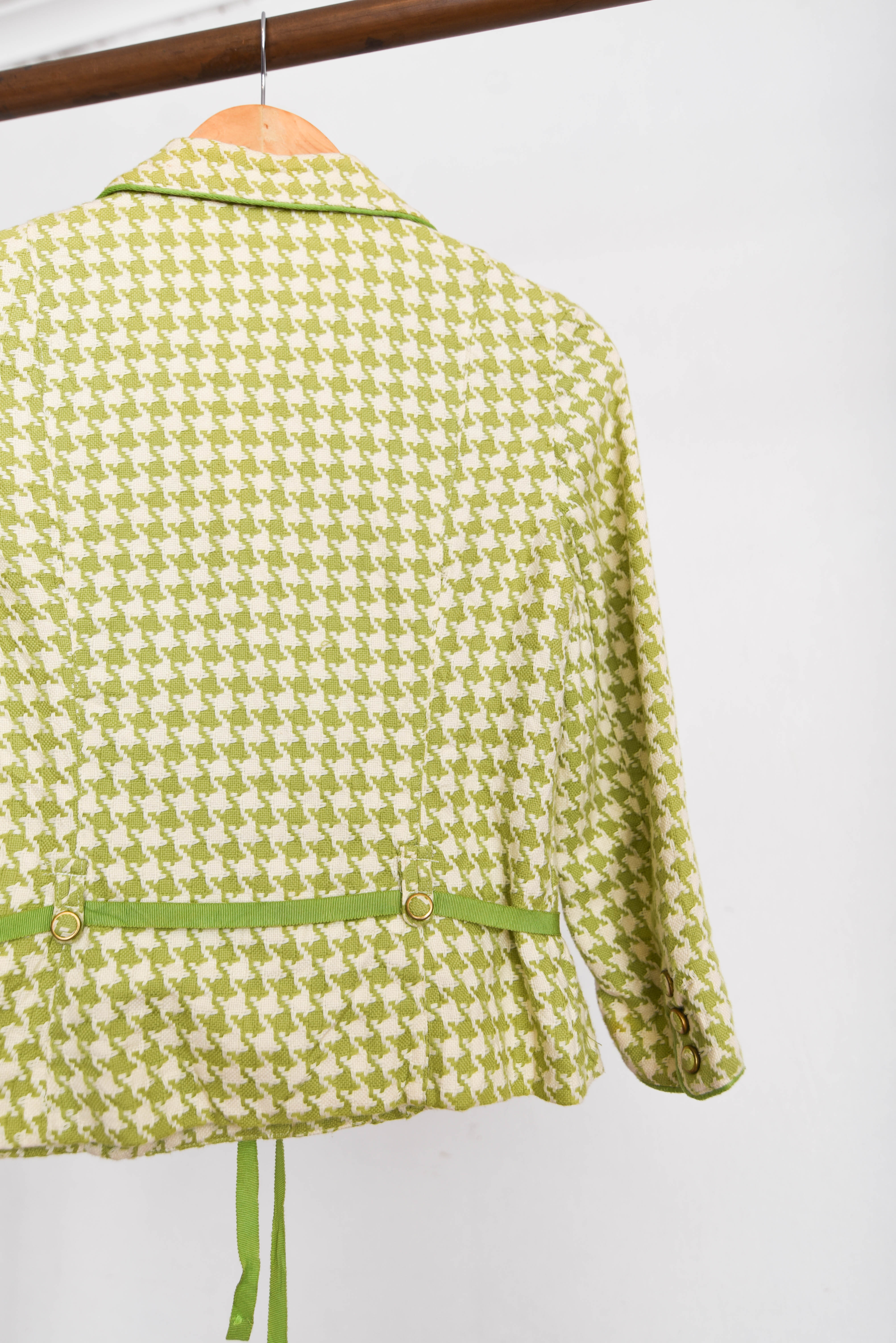Blazer pata de gallo verde pastel 2005