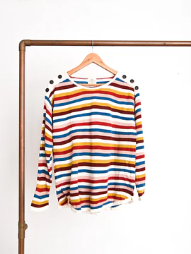 Chaleco rayado multicolor