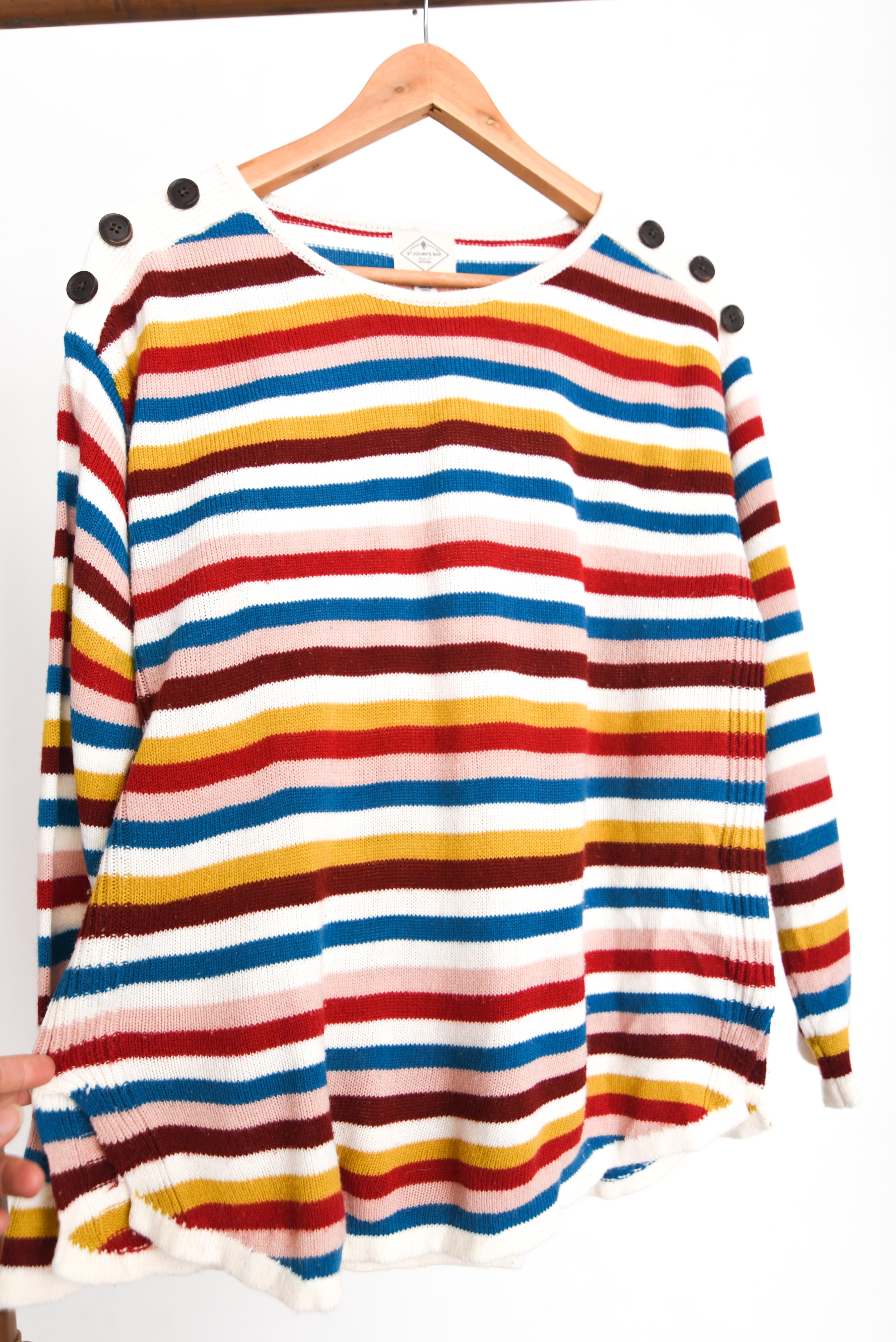 Chaleco rayado multicolor