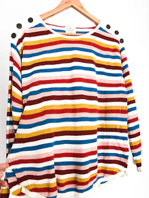 Chaleco rayado multicolor