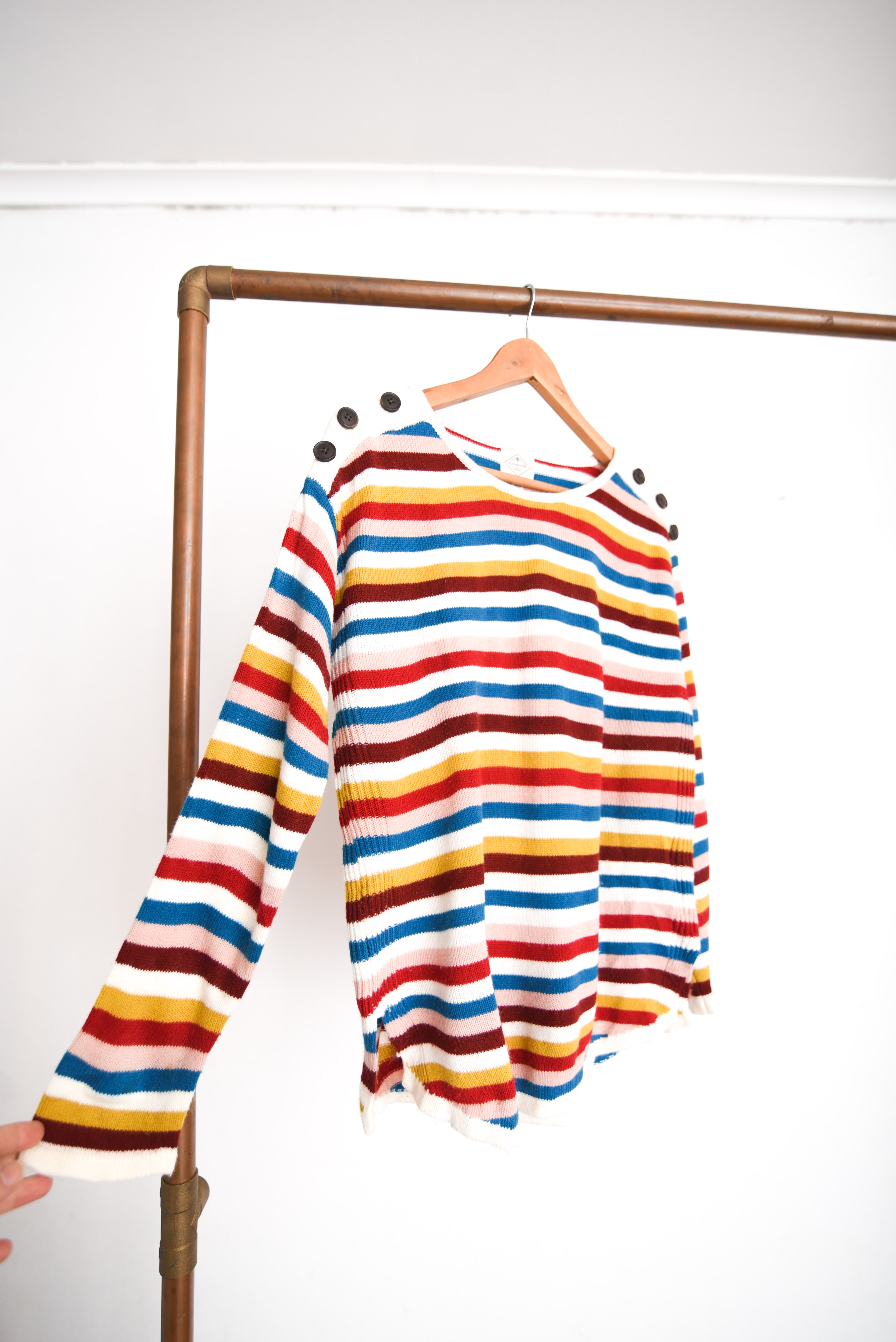 Chaleco rayado multicolor
