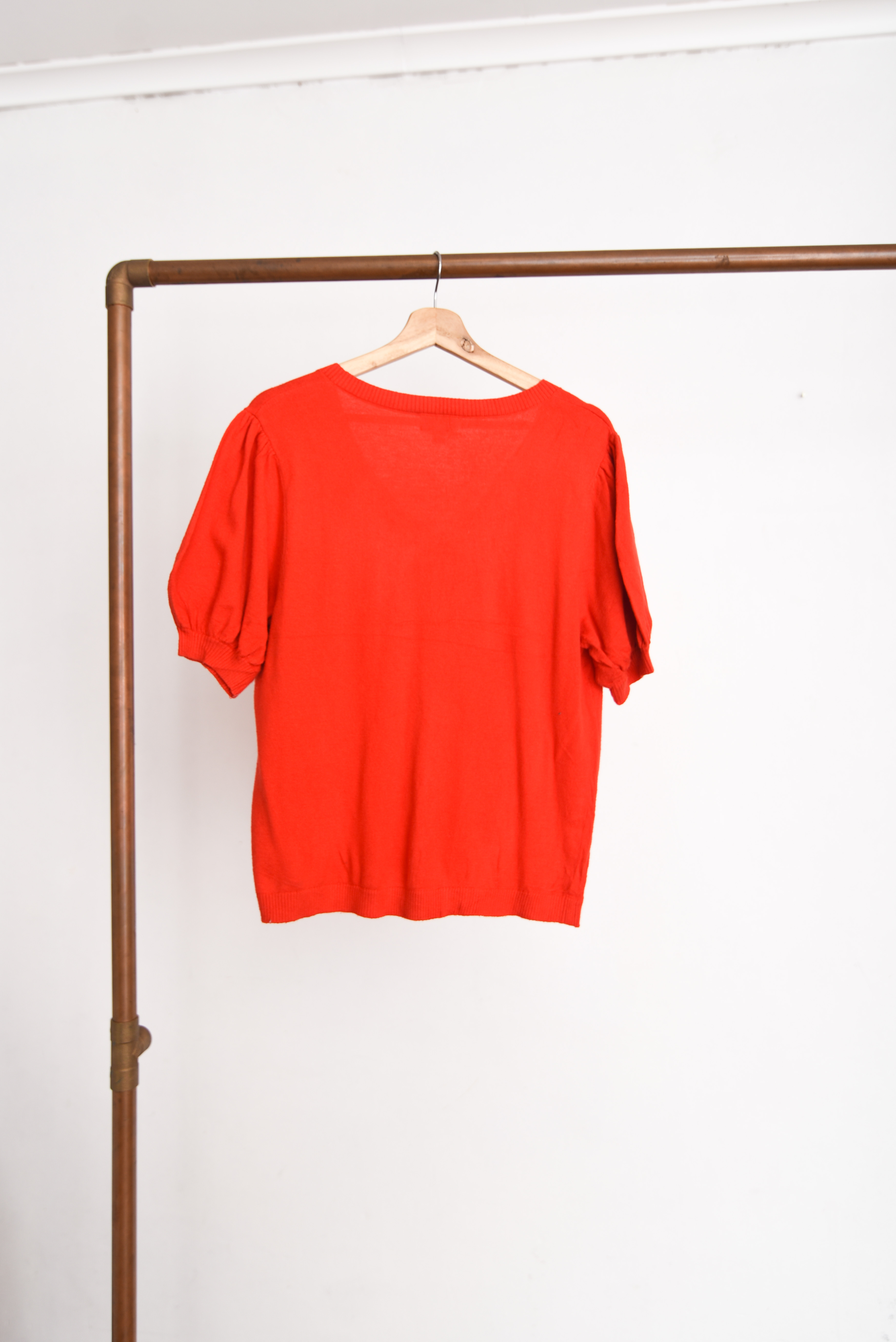 Top tejido true red globo