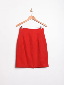 Falda true red wool vintage