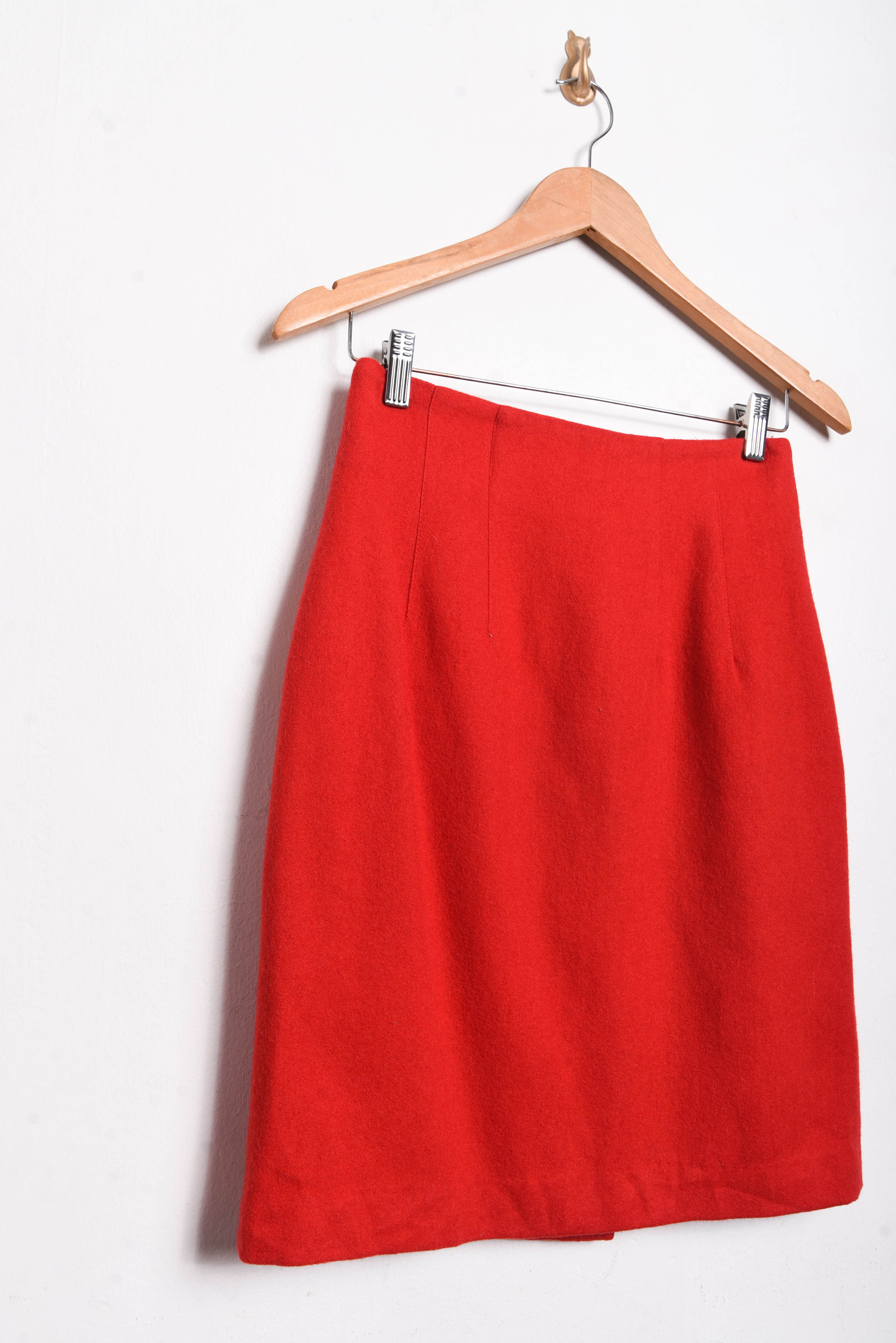Falda true red wool vintage