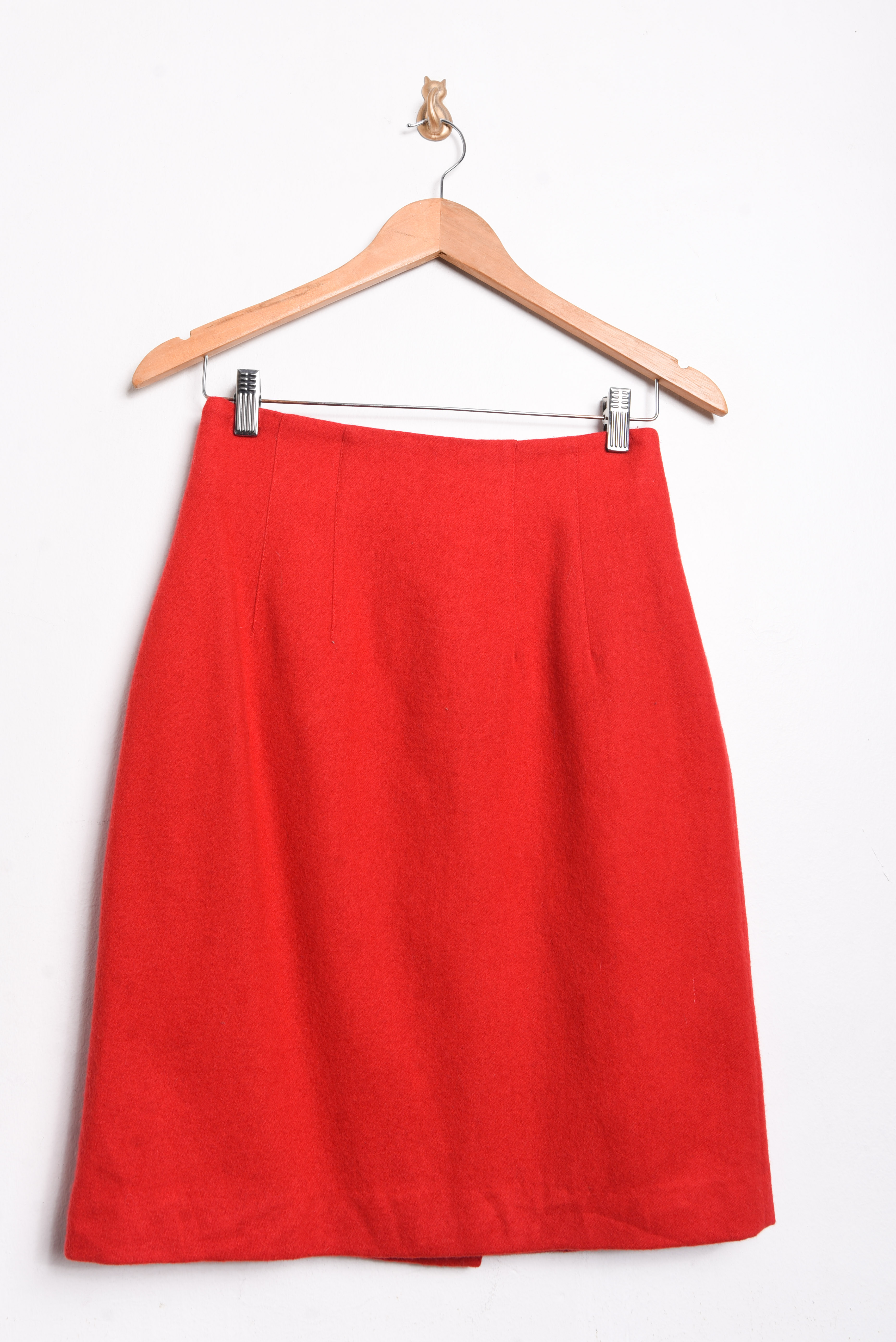 Falda true red wool vintage