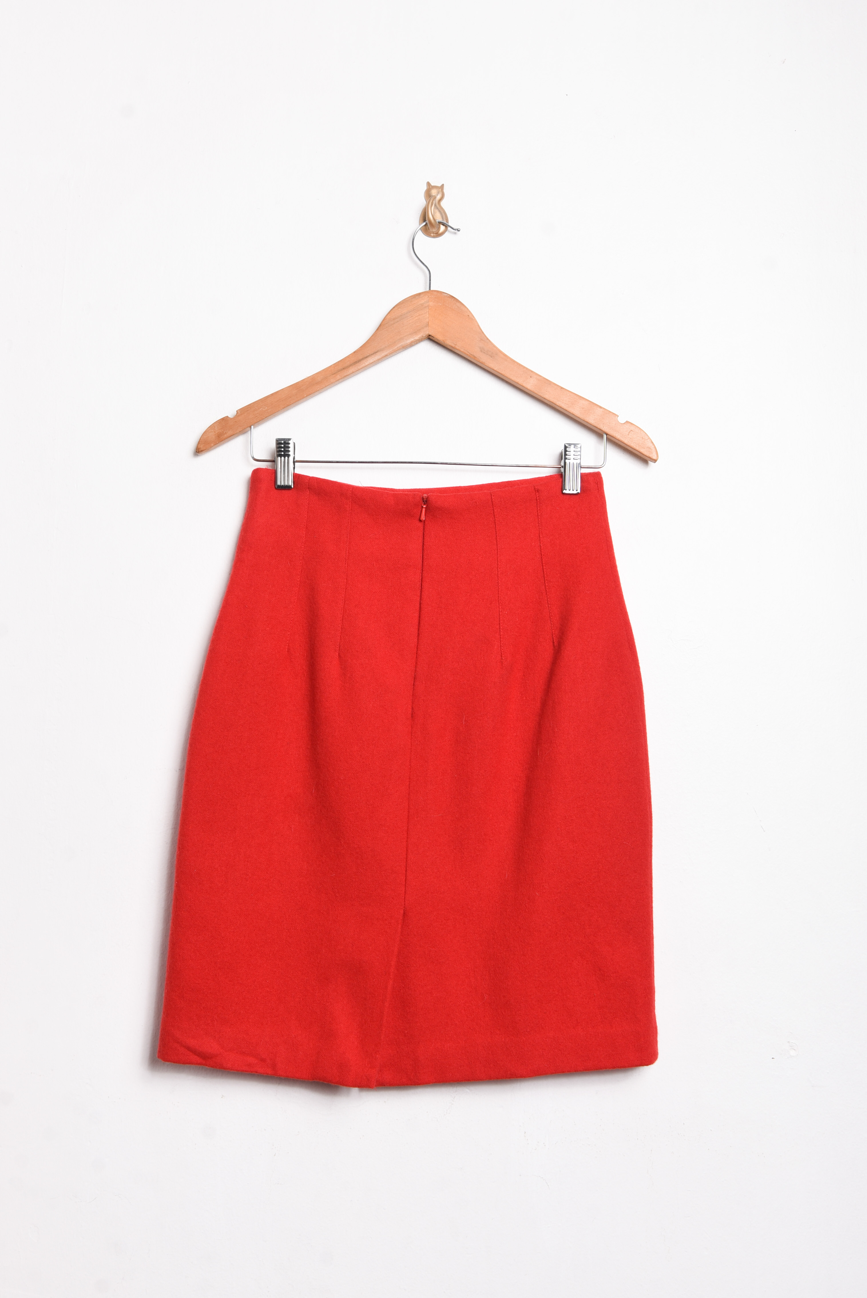 Falda true red wool vintage