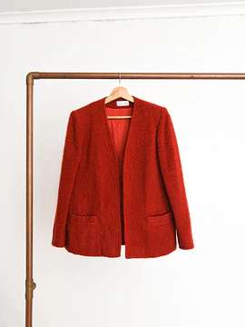 Blazer rojo lana texturada New York