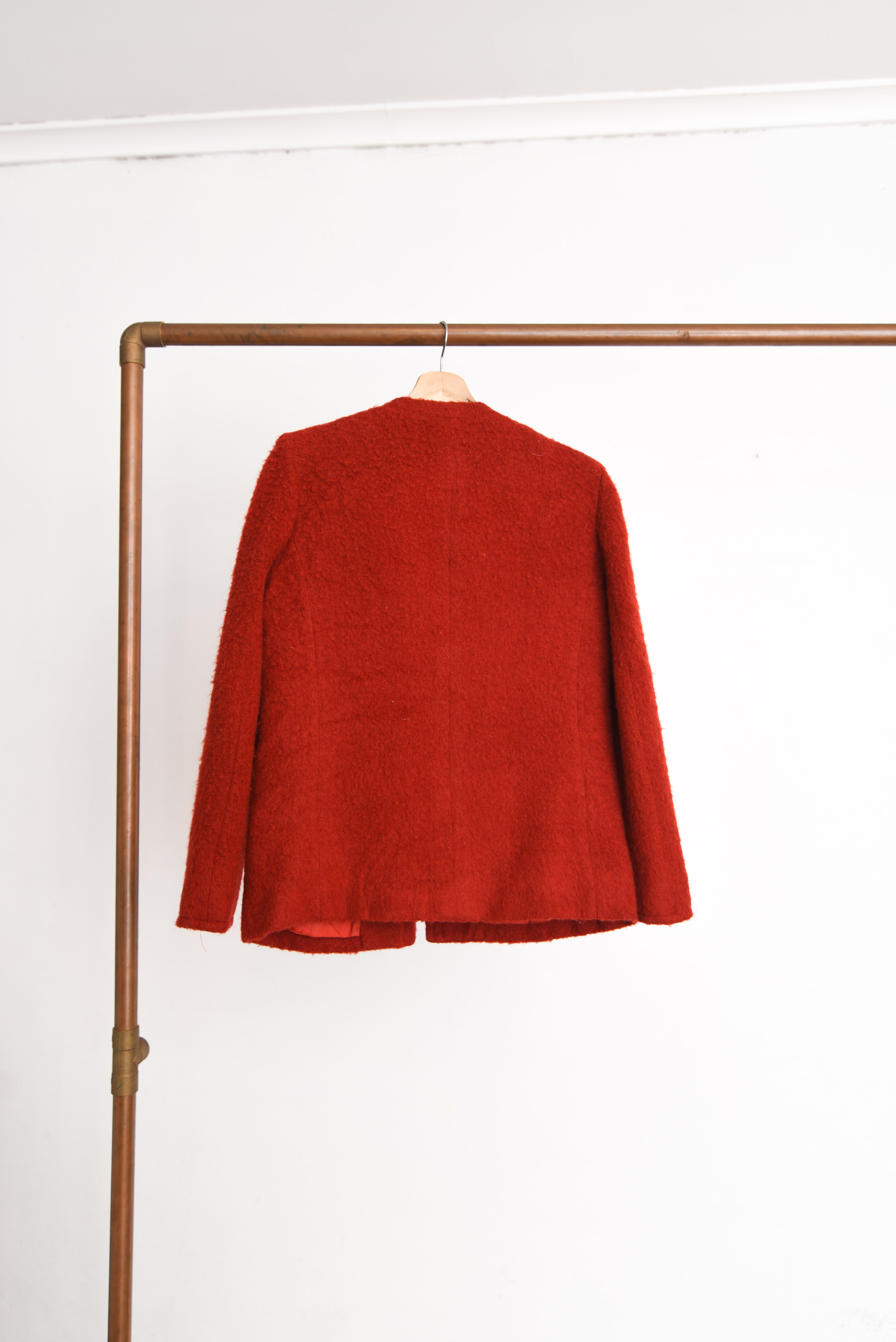 Blazer rojo lana texturada New York