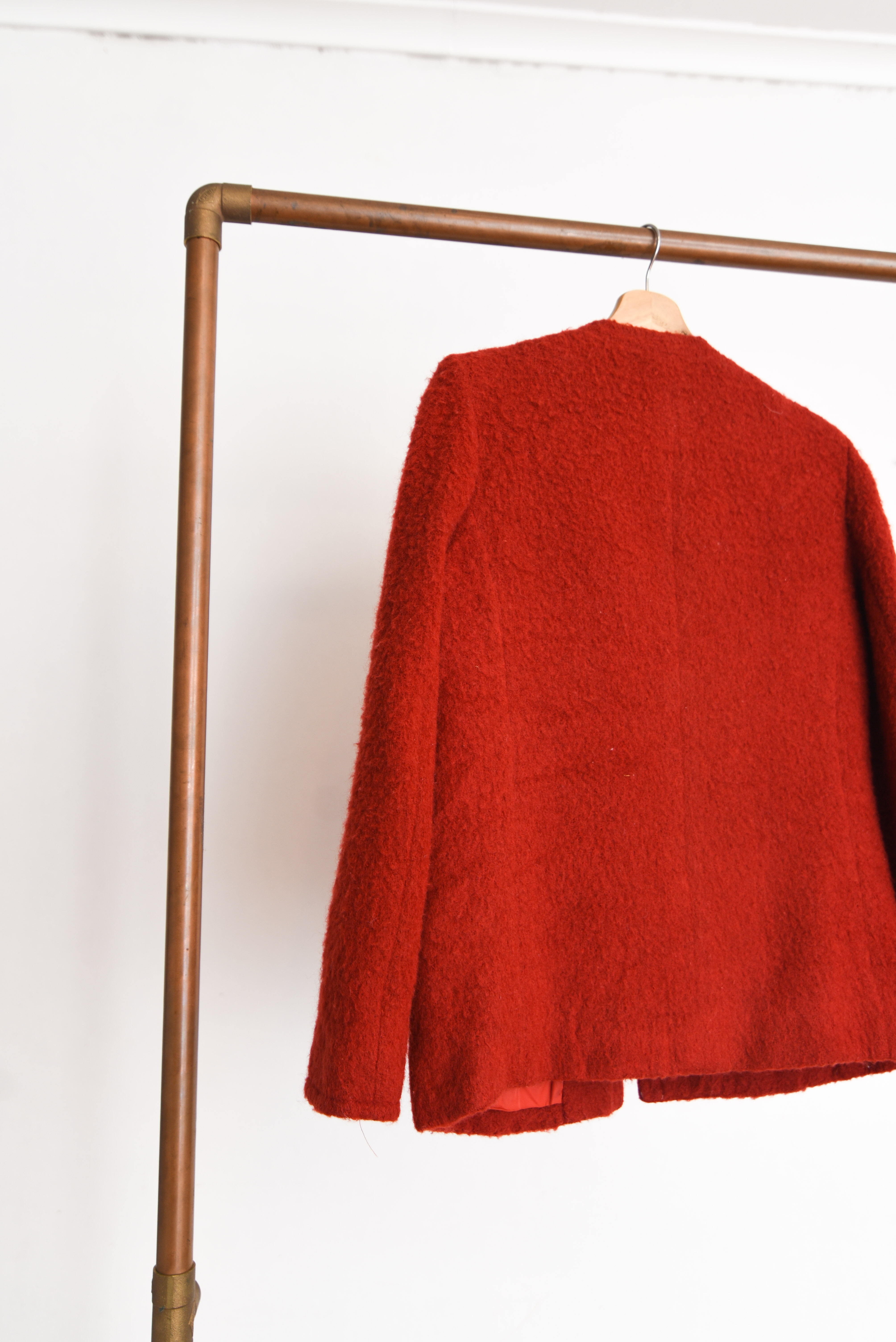 Blazer rojo lana texturada New York