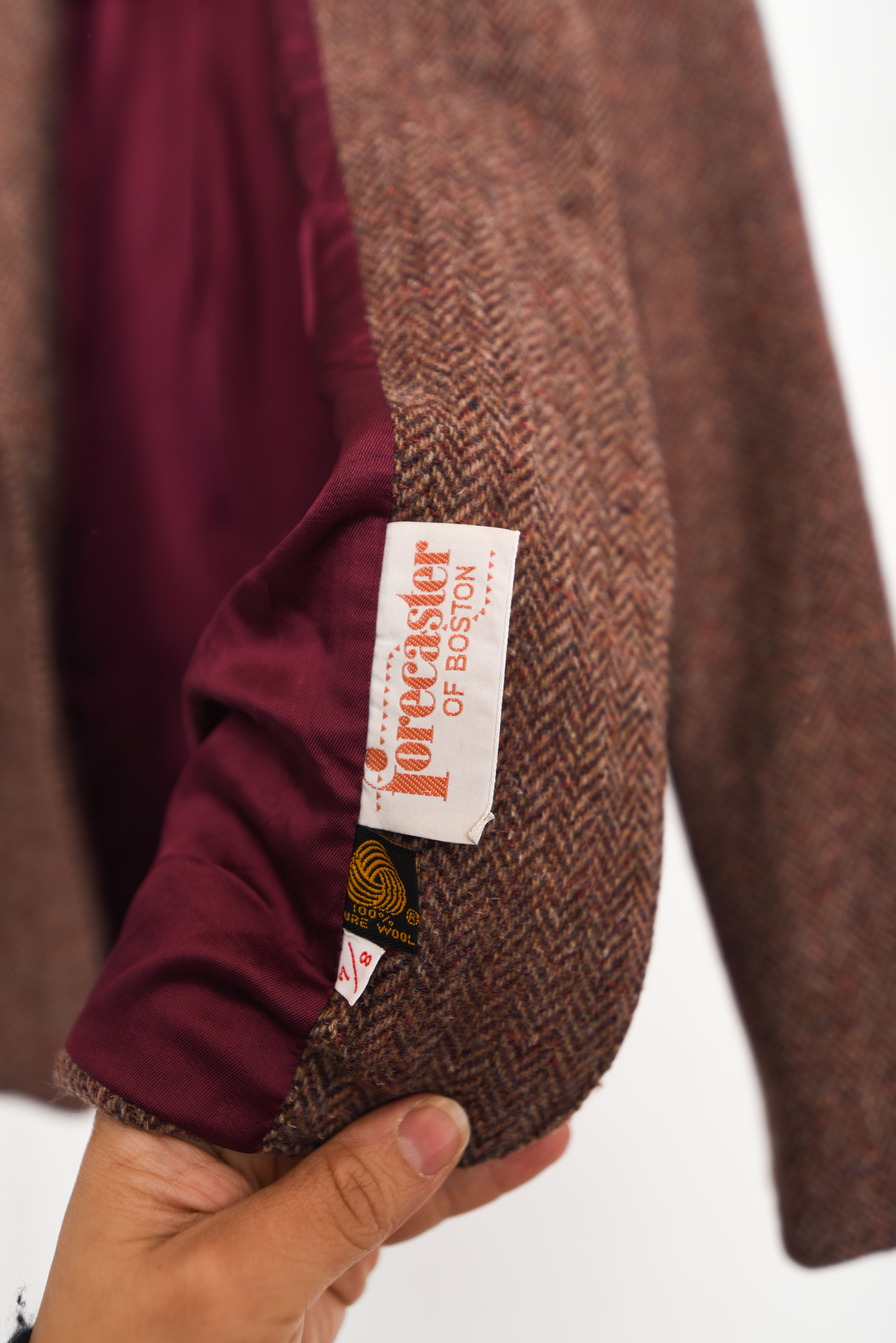 Blazer granate lana espiga 90s