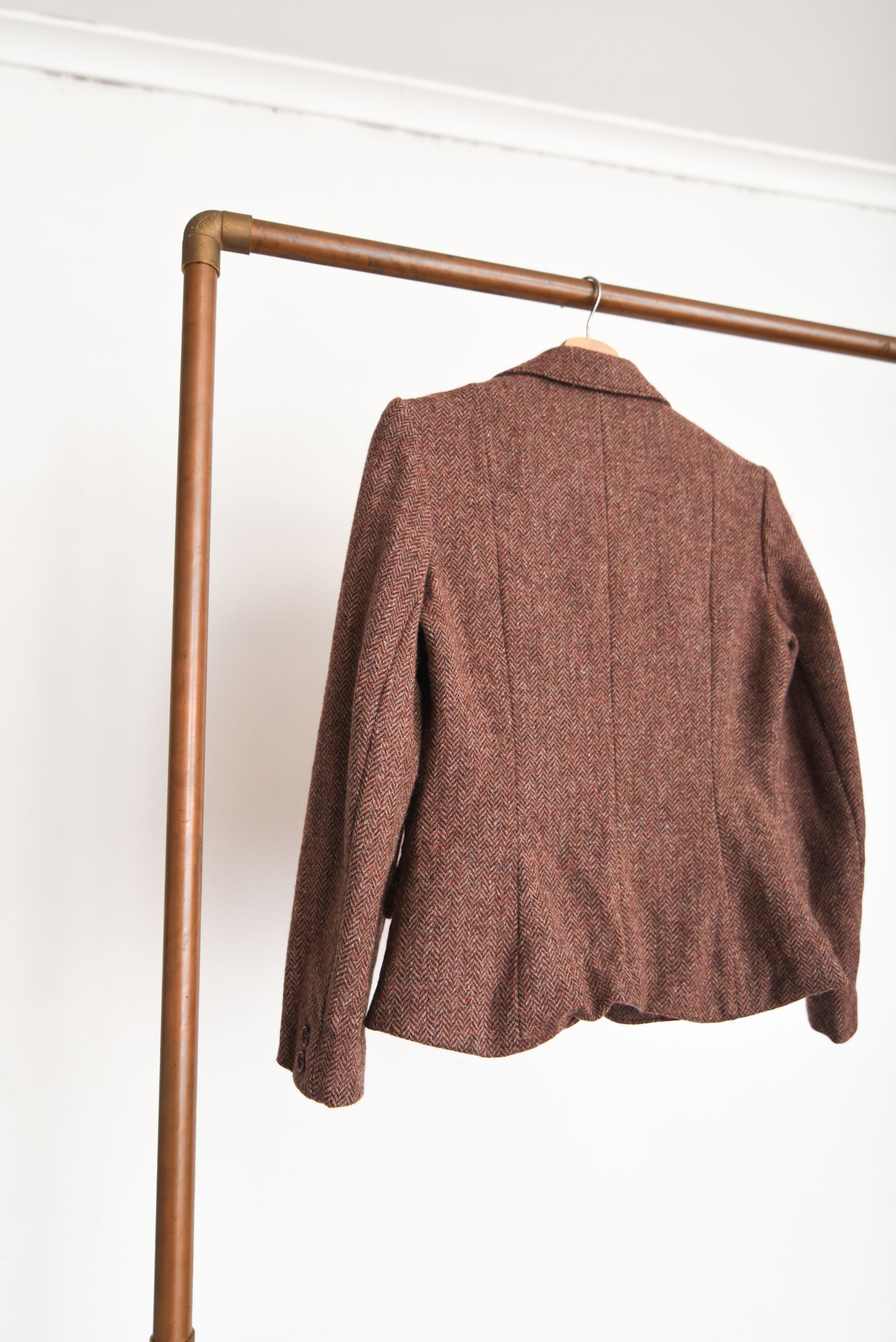 Blazer granate lana espiga 90s