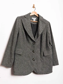 Blazer gris jaspeado botones